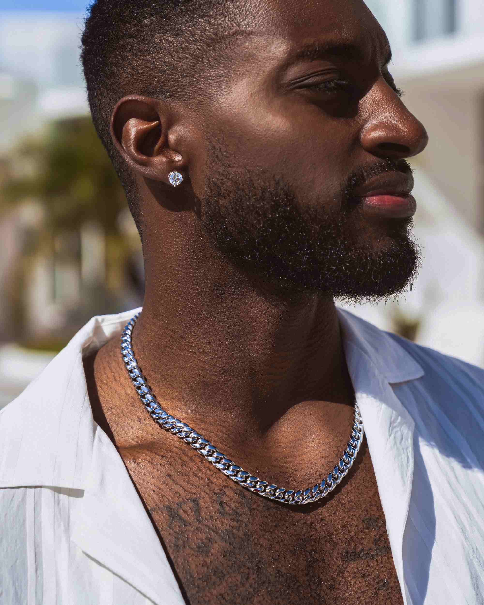10MM Cuban Link Chain Silver (view 4 of 5)