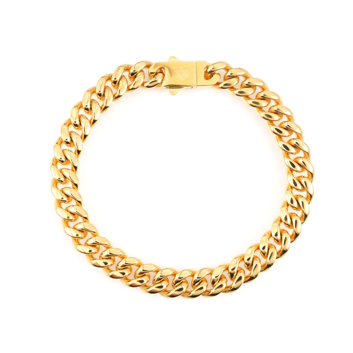10MM Cuban Link Chain and Bracelet Bundle 14K Gold (view 2 of 3)