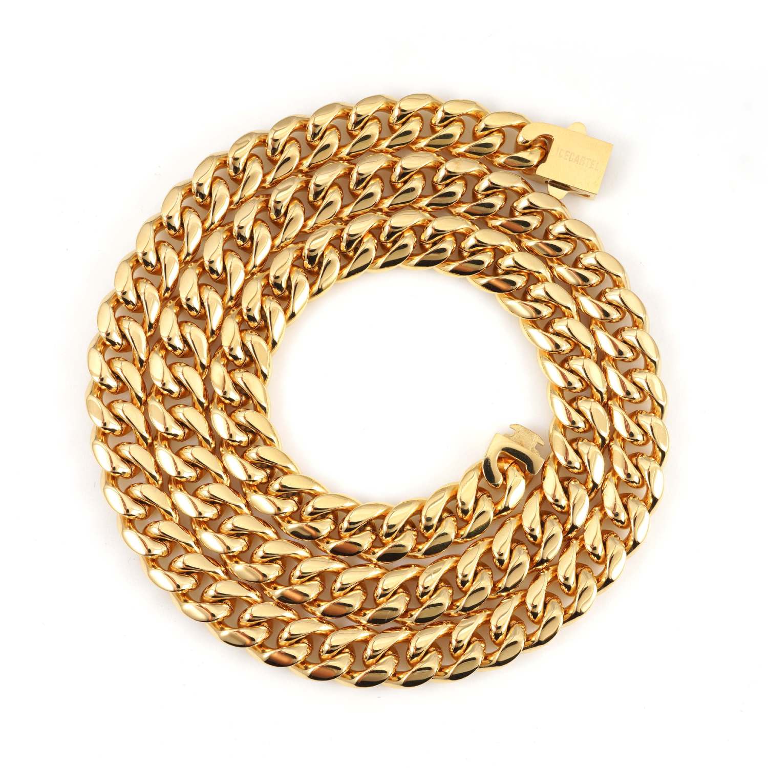 10MM Cuban Link Chain and Bracelet Bundle 14K Gold (view 3 of 3)