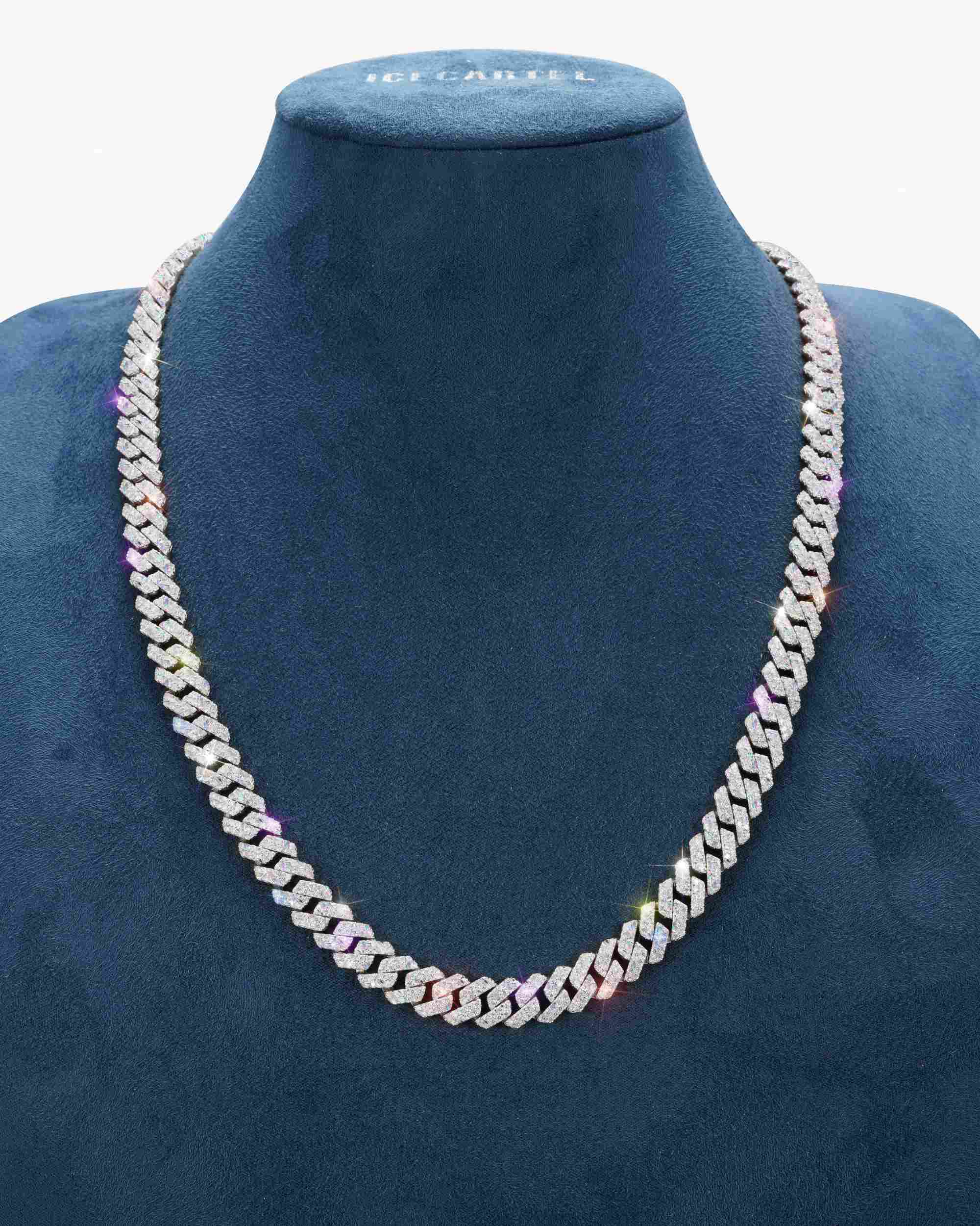 10MM Moissanite Prong Cuban Link Chain 14K Gold (view 3 of 20)