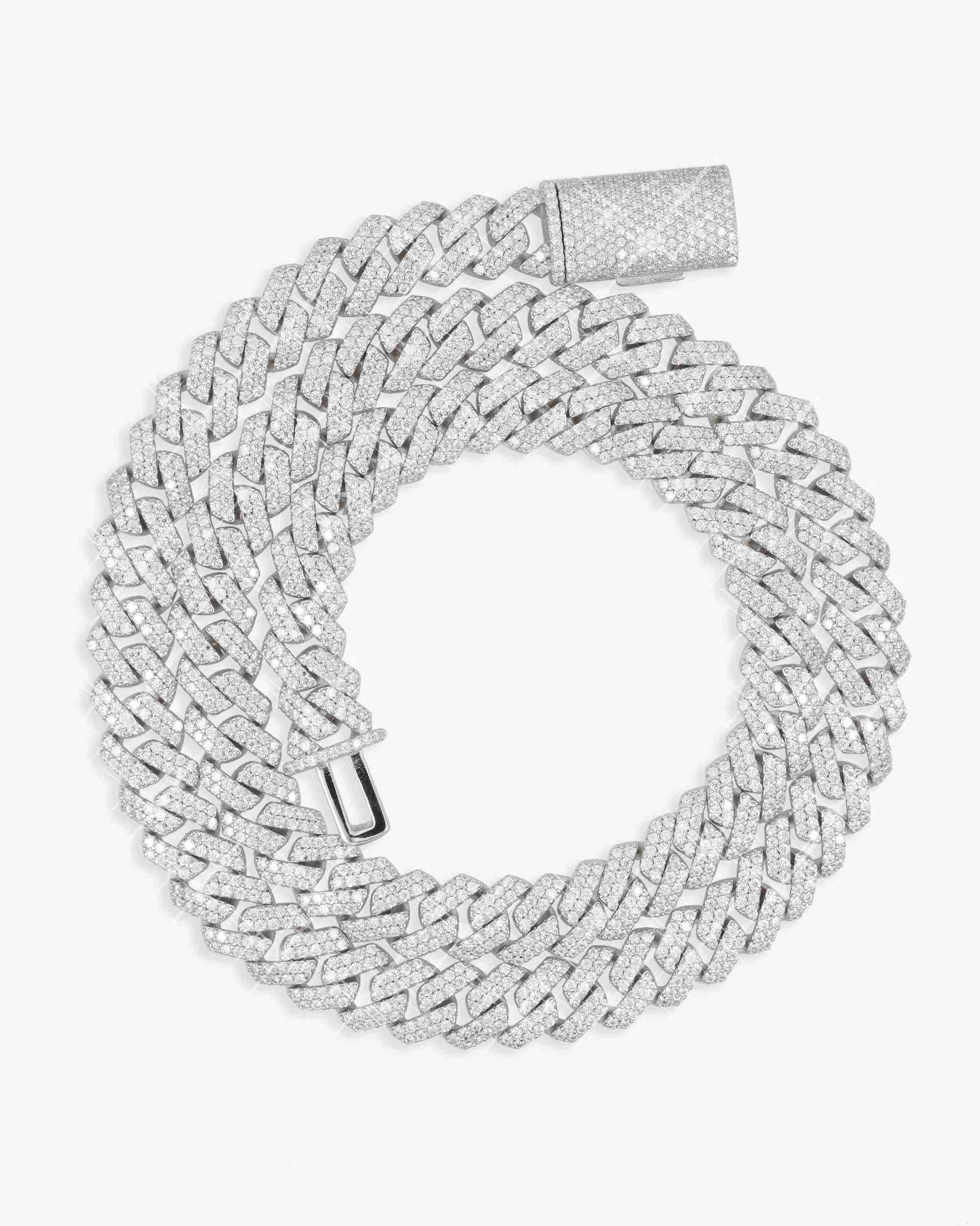 10MM Moissanite Prong Cuban Link Chain 14K Gold (view 5 of 20)