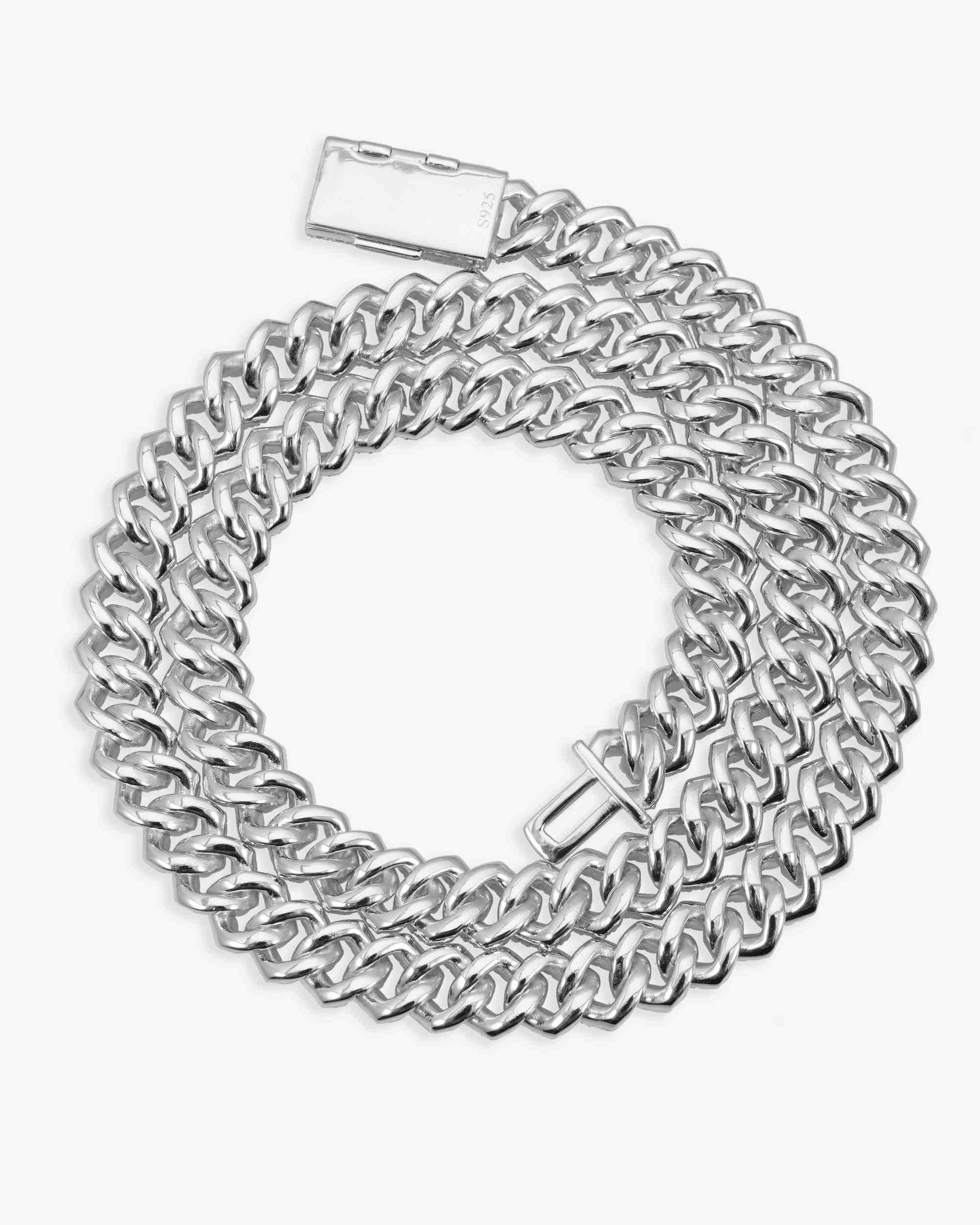 10MM Moissanite Prong Cuban Link Chain 14K Gold (view 6 of 20)