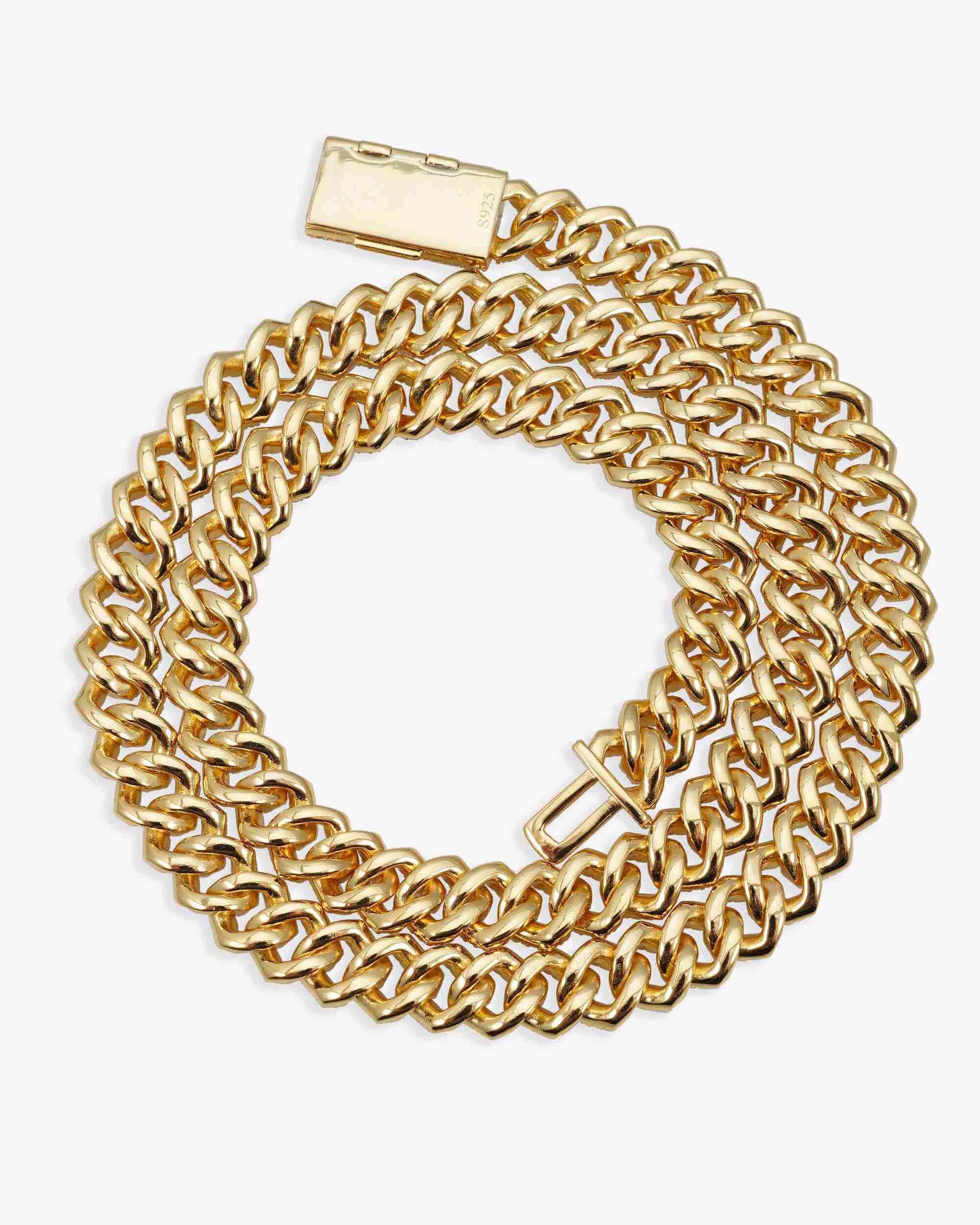 10MM Moissanite Prong Cuban Link Chain 14K Gold (view 13 of 20)