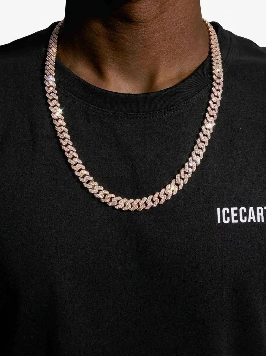 10MM Moissanite Prong Cuban Link Chain 14K Gold (view 15 of 20)