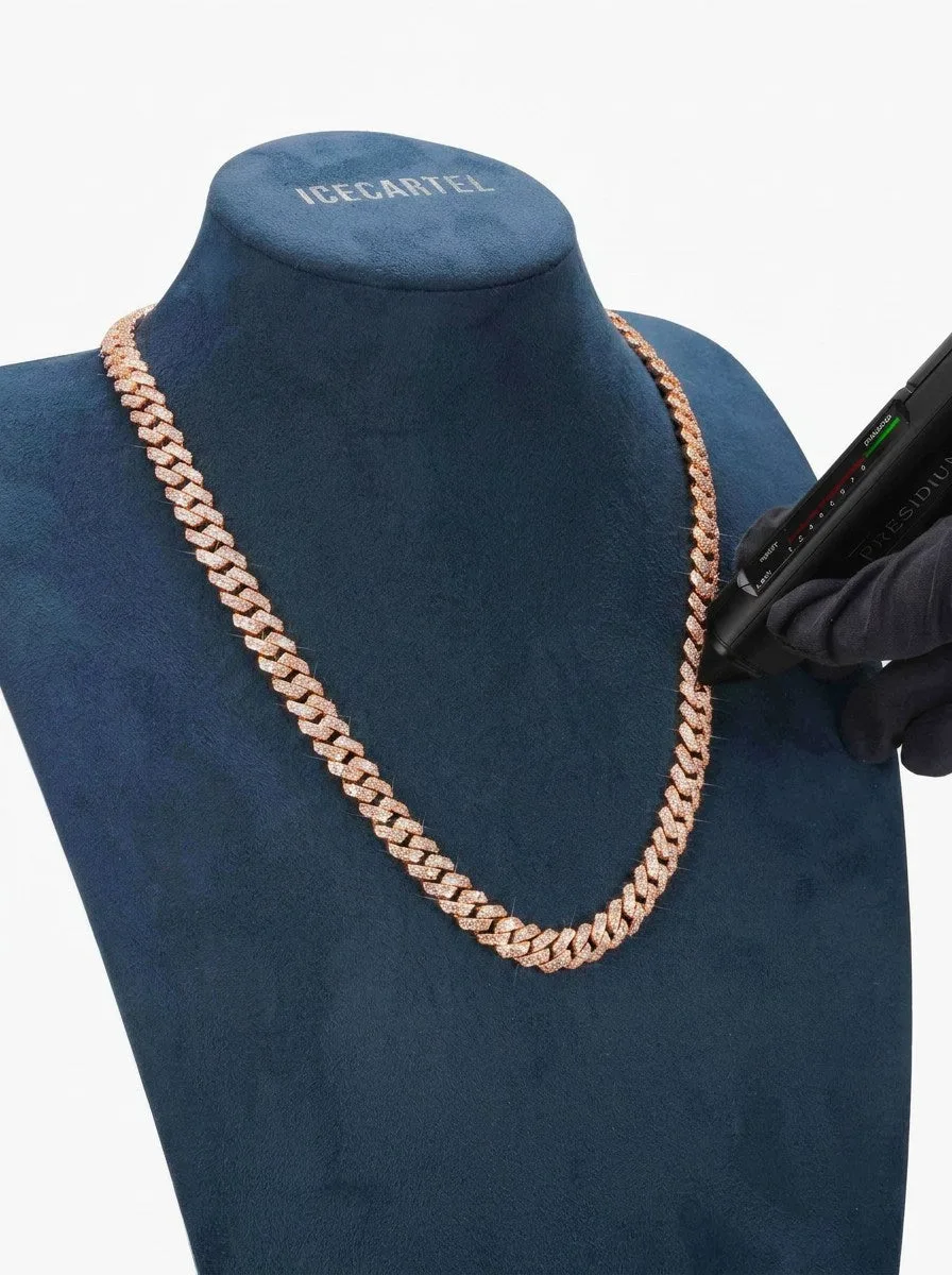 10MM Moissanite Prong Cuban Link Chain 14K Gold (view 20 of 20)