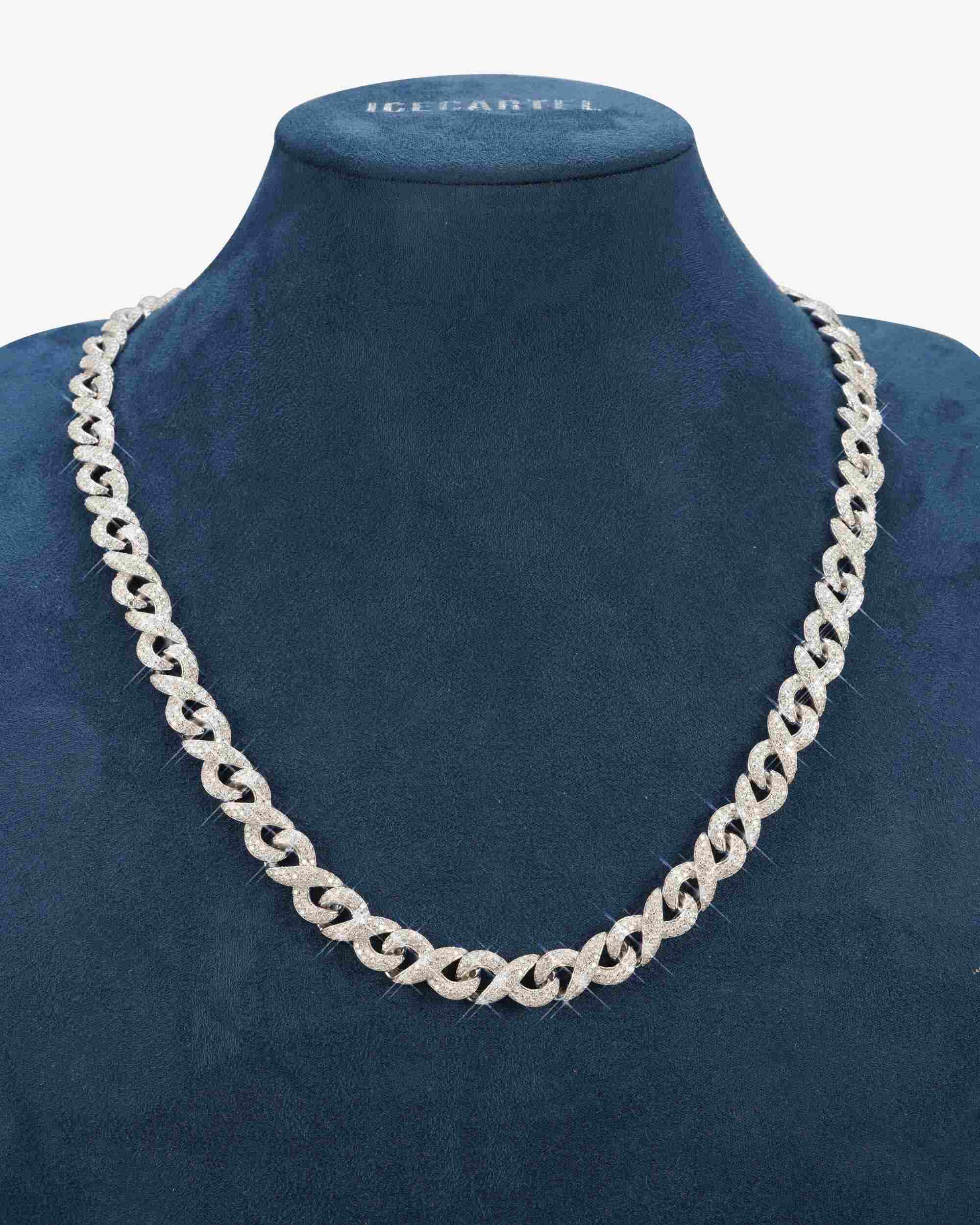 10MM Moissanite Infinity Link Chain 14K Gold (view 5 of 24)