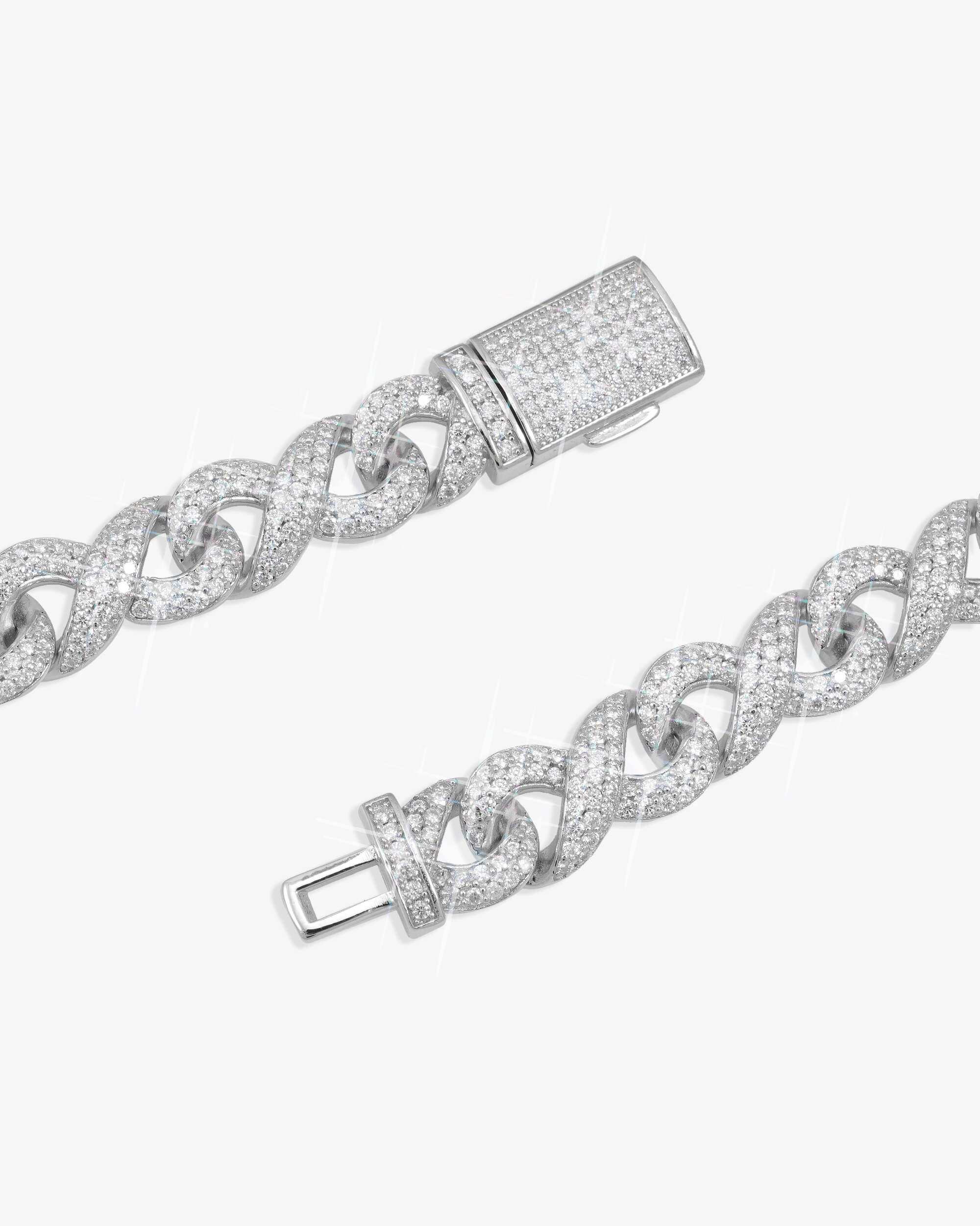 10MM Moissanite Infinity Link Chain 14K Gold (view 6 of 24)