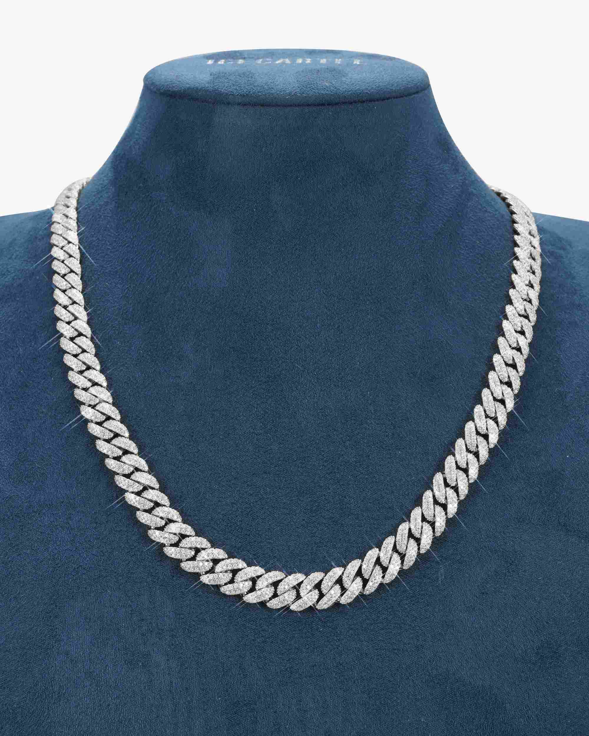 10MM Moissanite Prong Miami Cuban Link Chain 14K Gold (view 5 of 12)