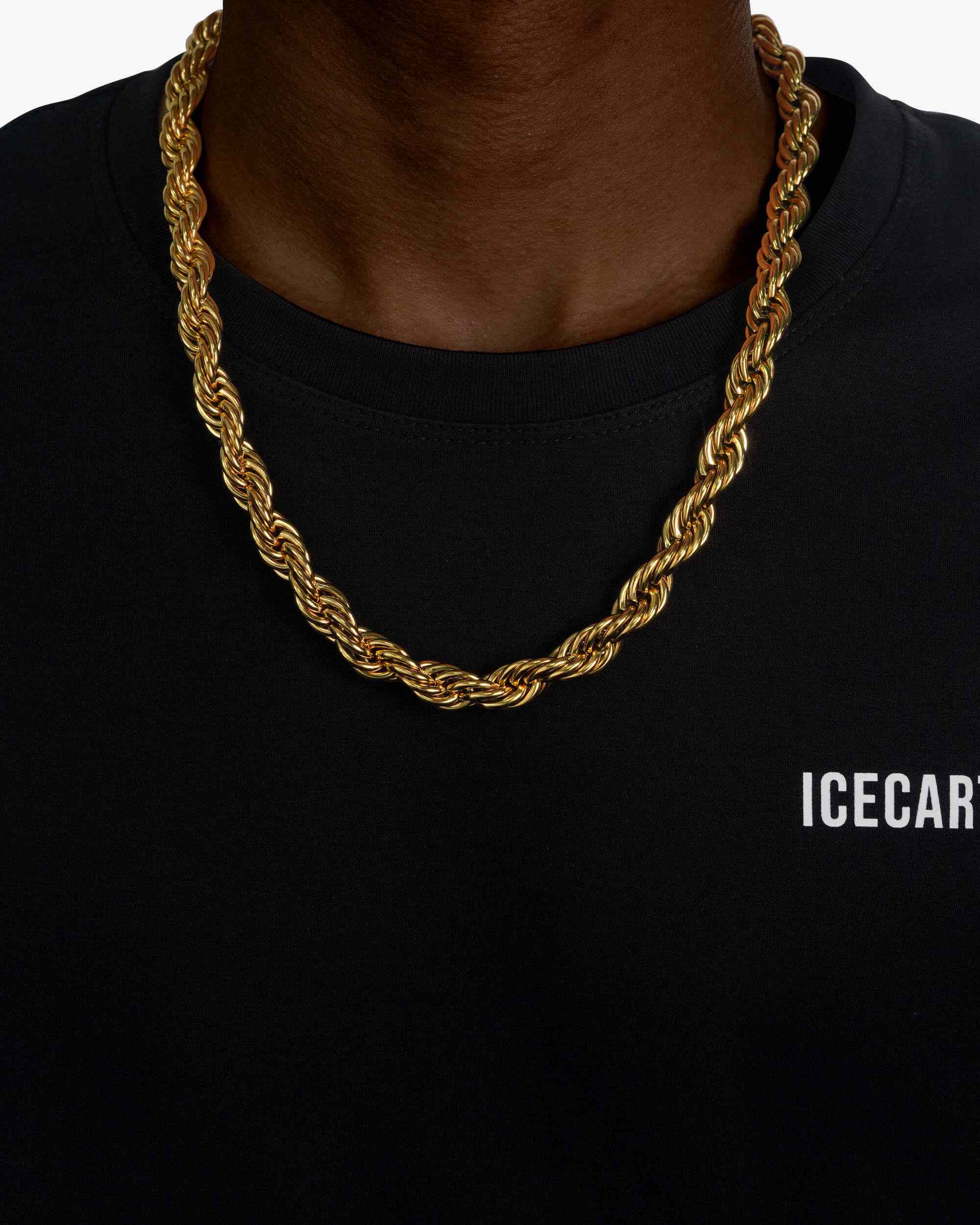 10MM Rope Chain 14K Gold (view 2 of 7)