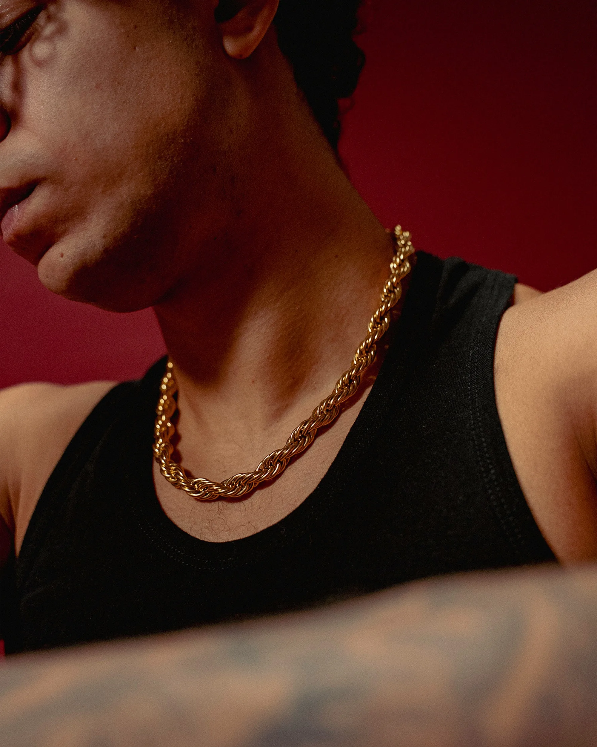 10MM Rope Chain 14K Gold (view 4 of 7)