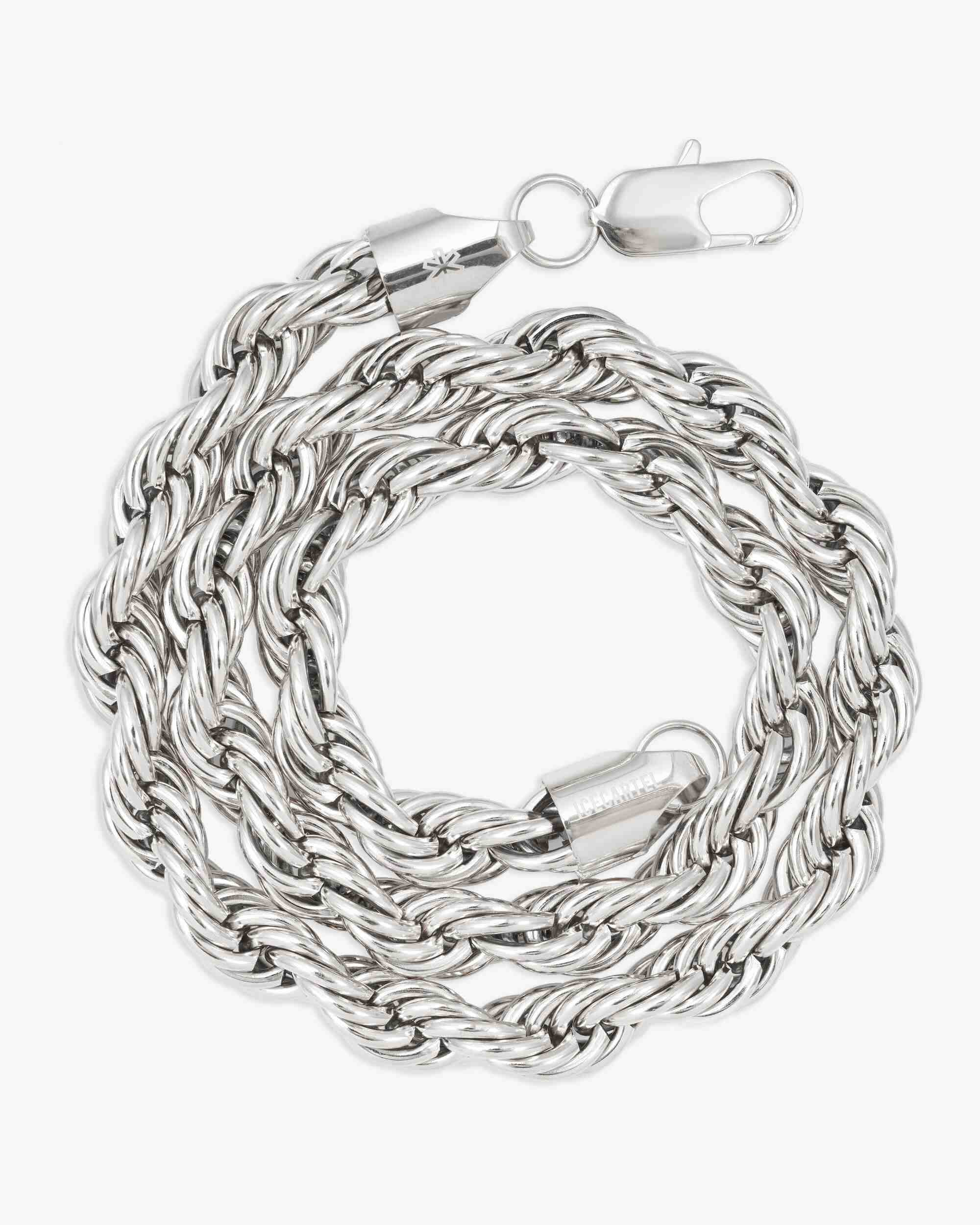 10MM Rope Chain Silver (view 6 of 6)