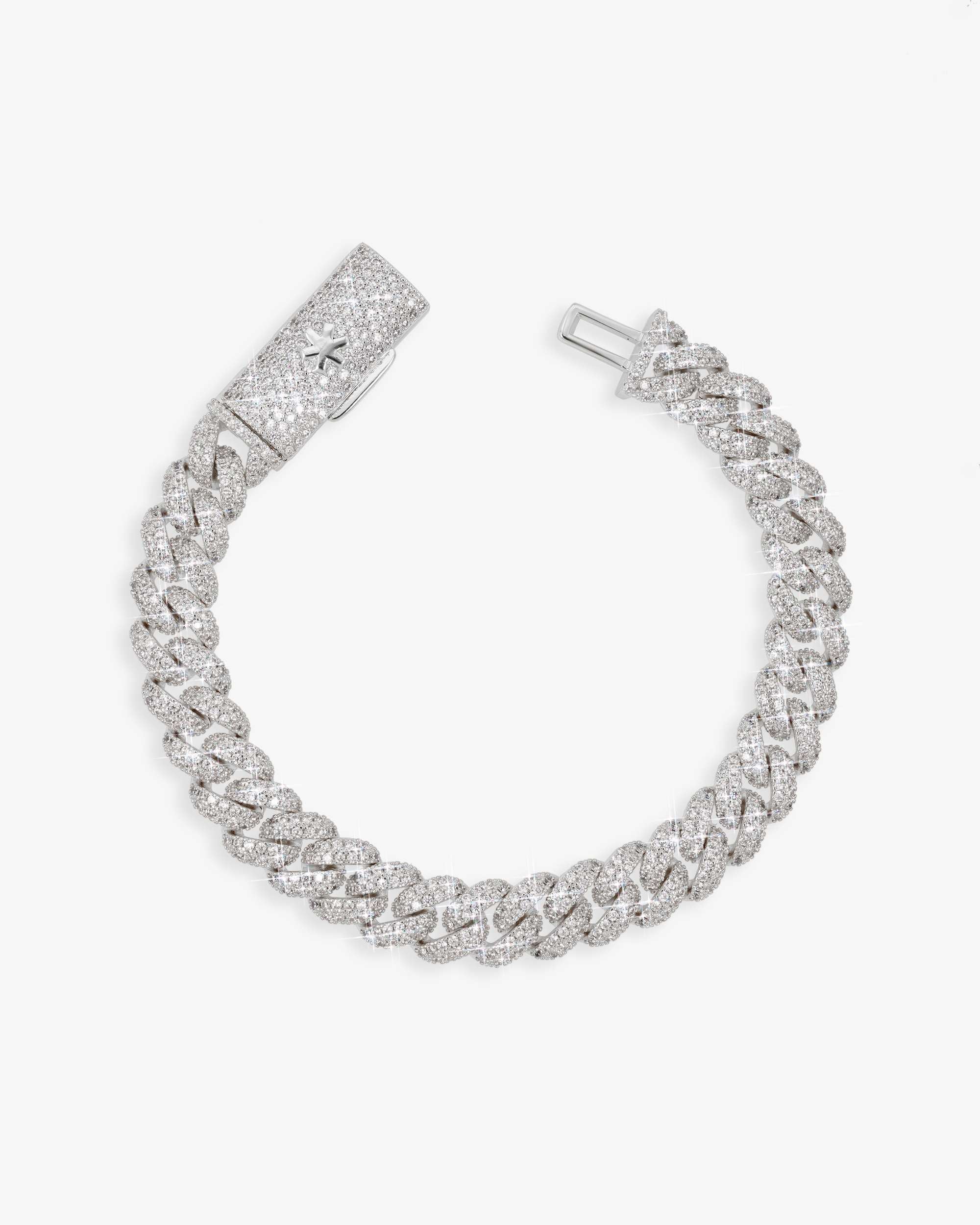 10MM Iced Out VVS Miami Cuban Link Bracelet 14K Gold