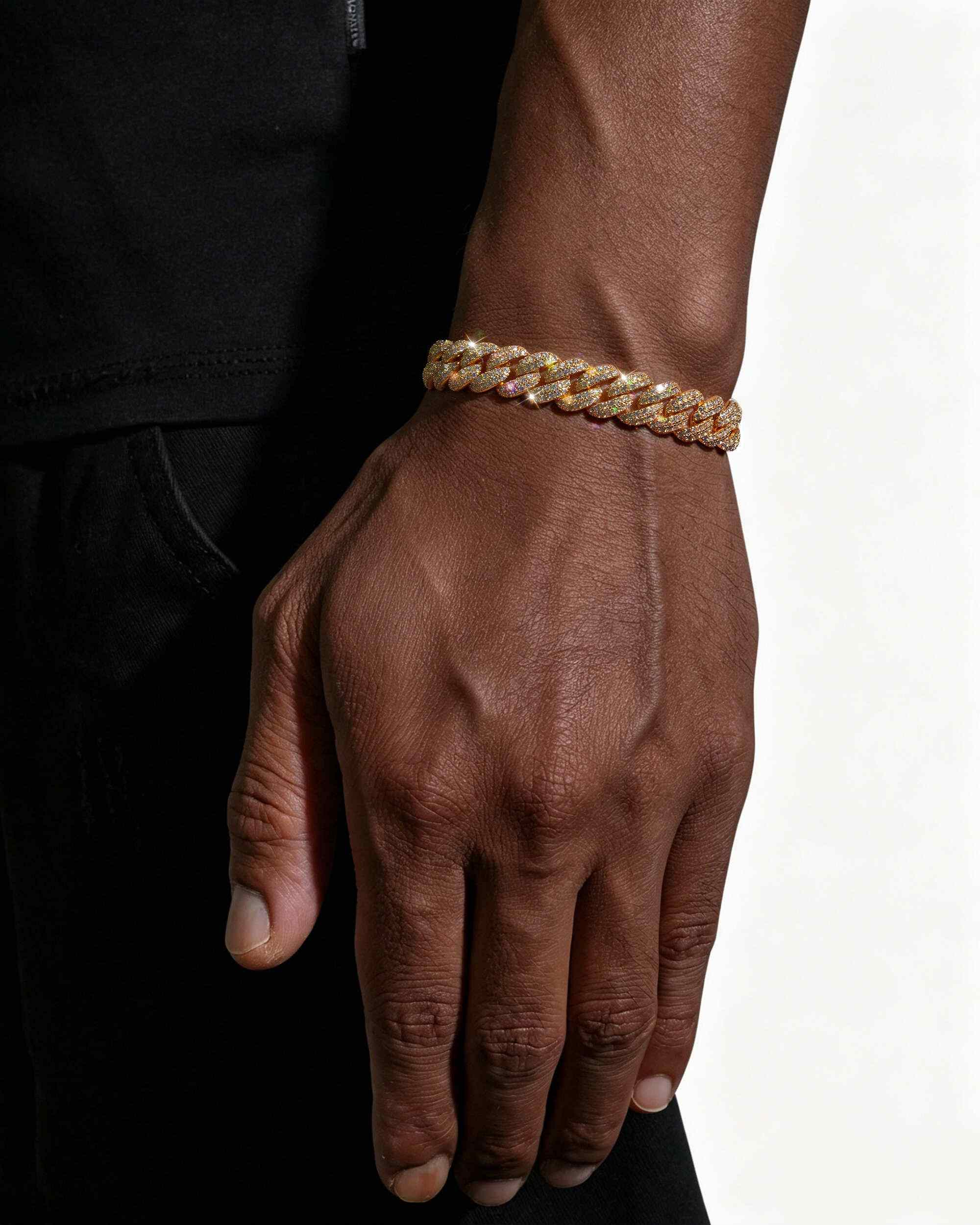 10MM Iced Out VVS Miami Cuban Link Bracelet 14K Gold (view 5 of 6)