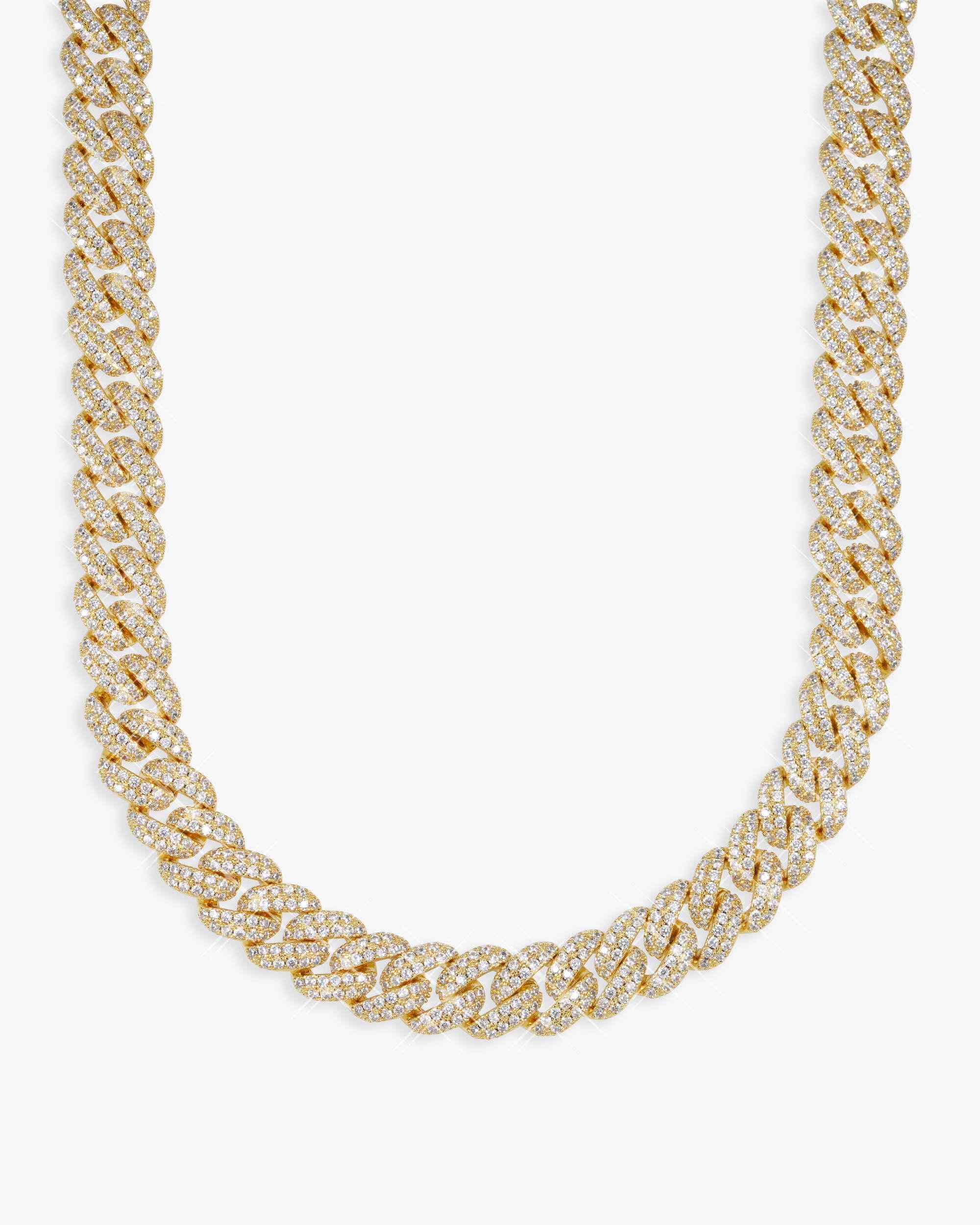 10MM Iced Out VVS Miami Cuban Link Chain 14K Gold (view 6 of 13)