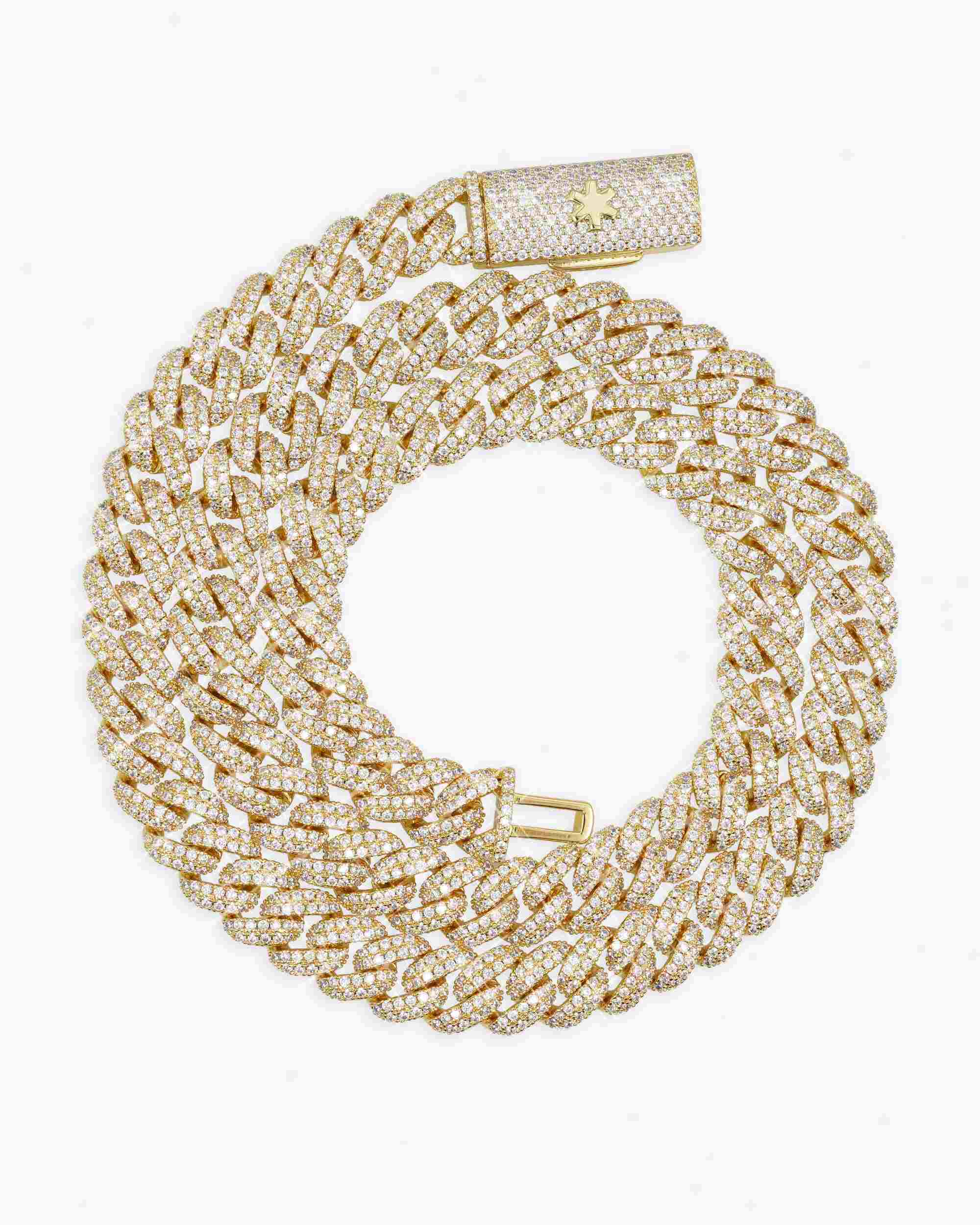 10MM Iced Out VVS Miami Cuban Link Chain 14K Gold (view 9 of 13)
