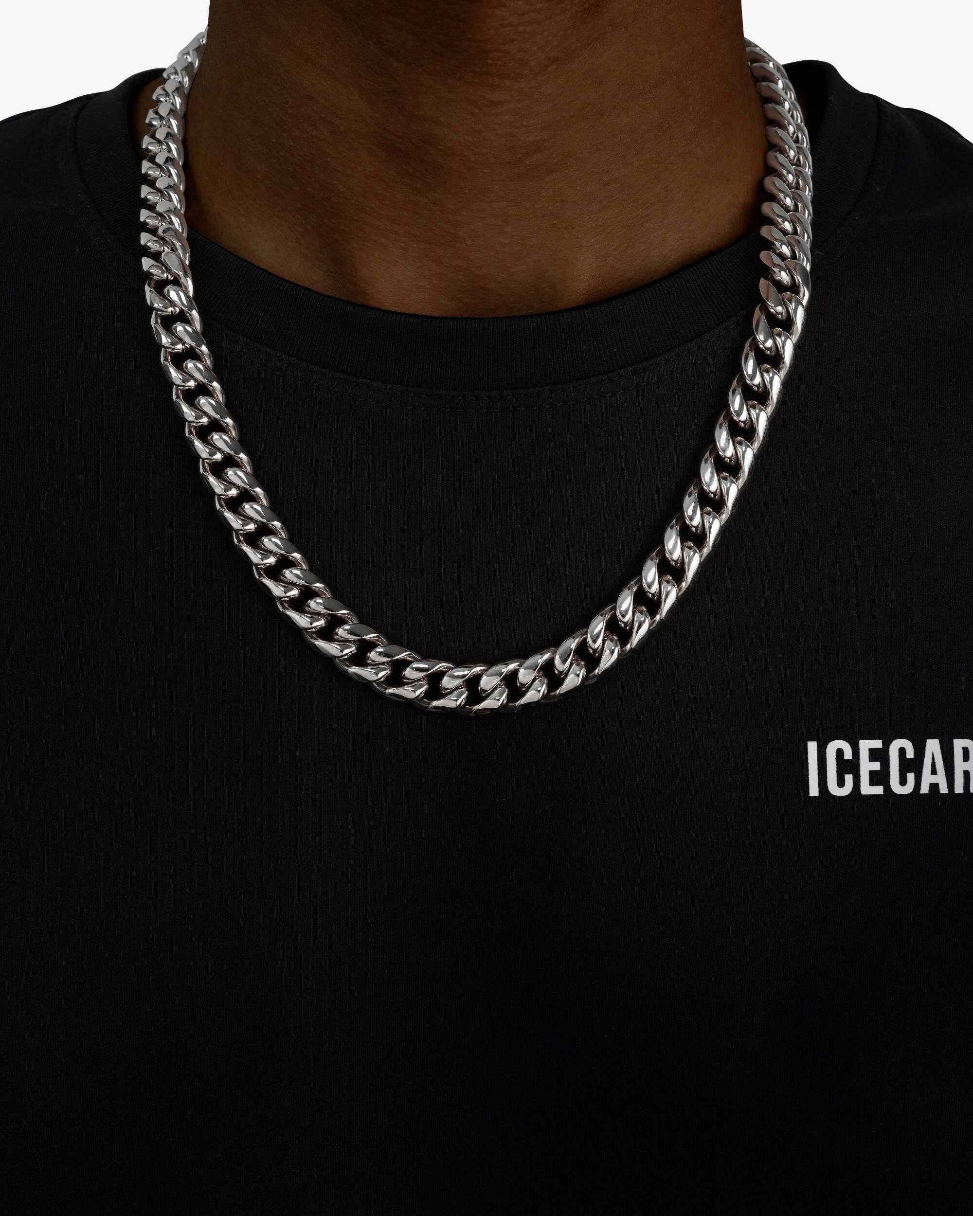 12MM Cuban Link Chain Silver (view 2 of 6)