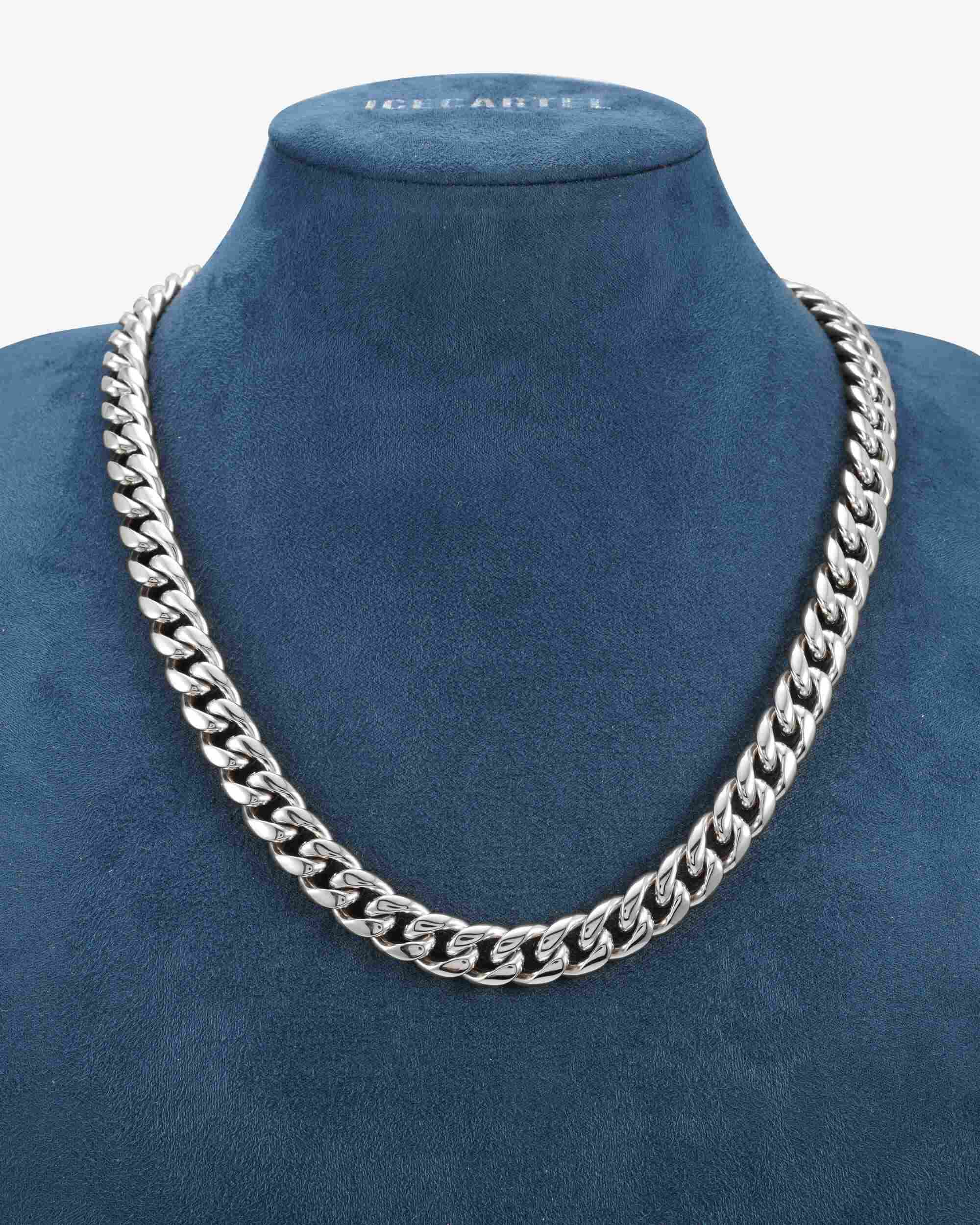 12MM Cuban Link Chain Silver (view 3 of 6)