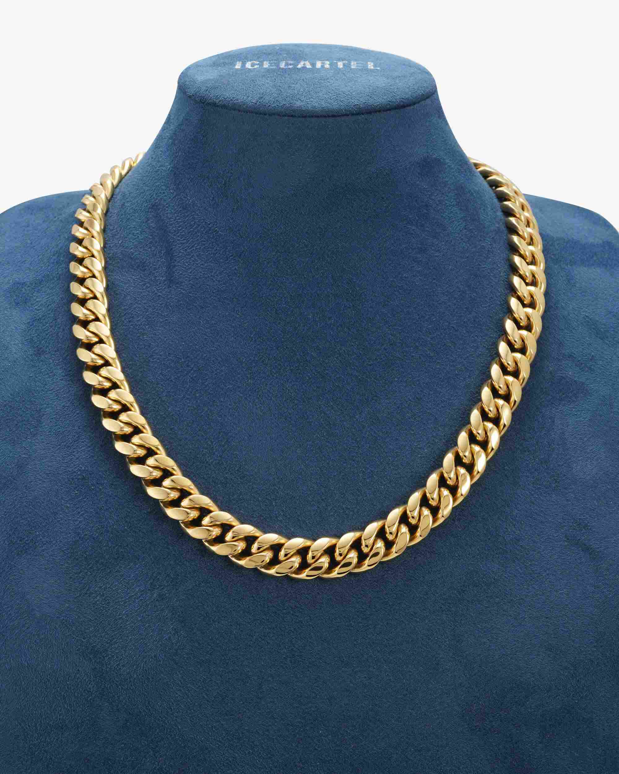 14MM Cuban Link Chain 10K Solid Gold (view 2 of 3)