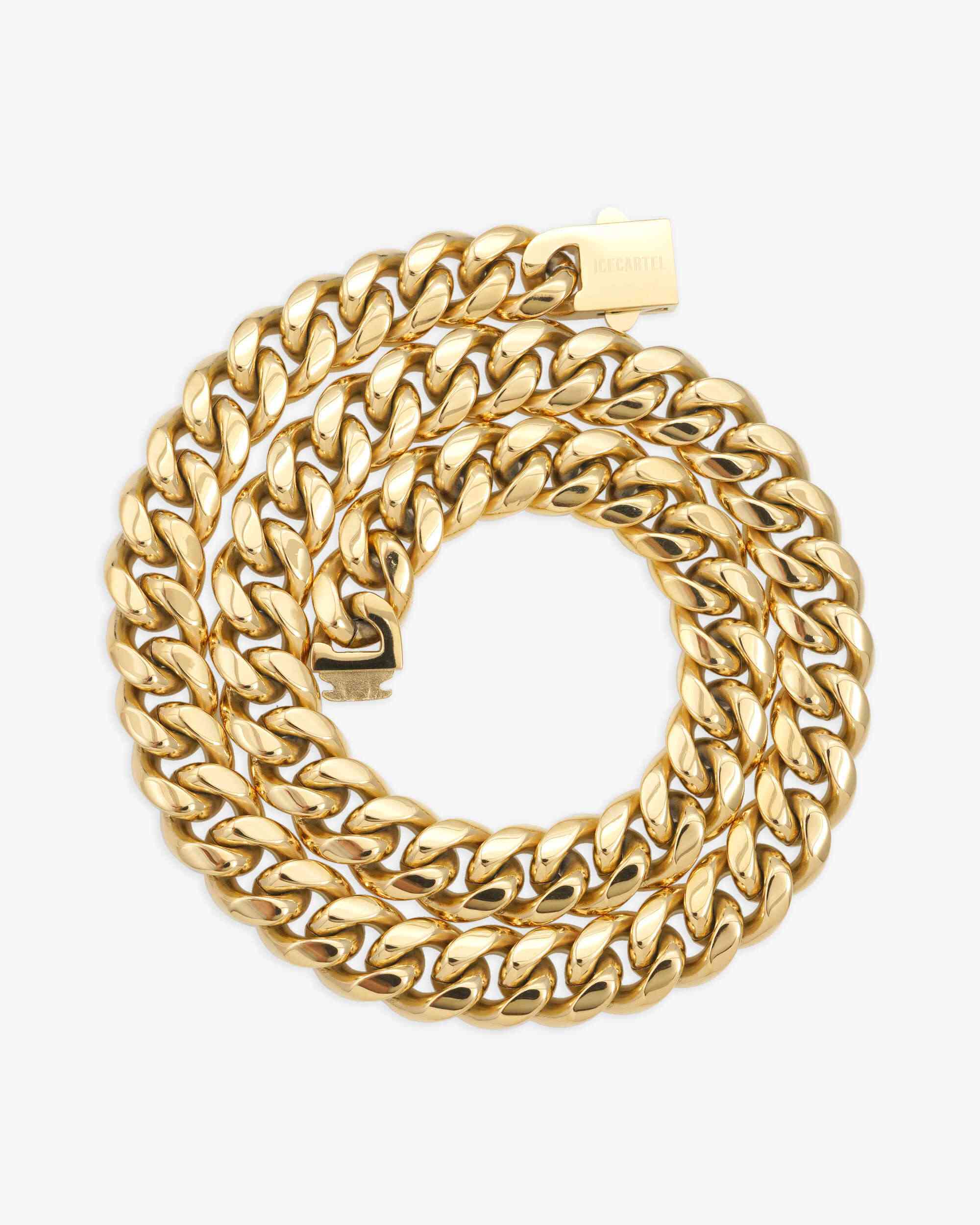 14MM Cuban Link Chain 10K Solid Gold (view 3 of 3)