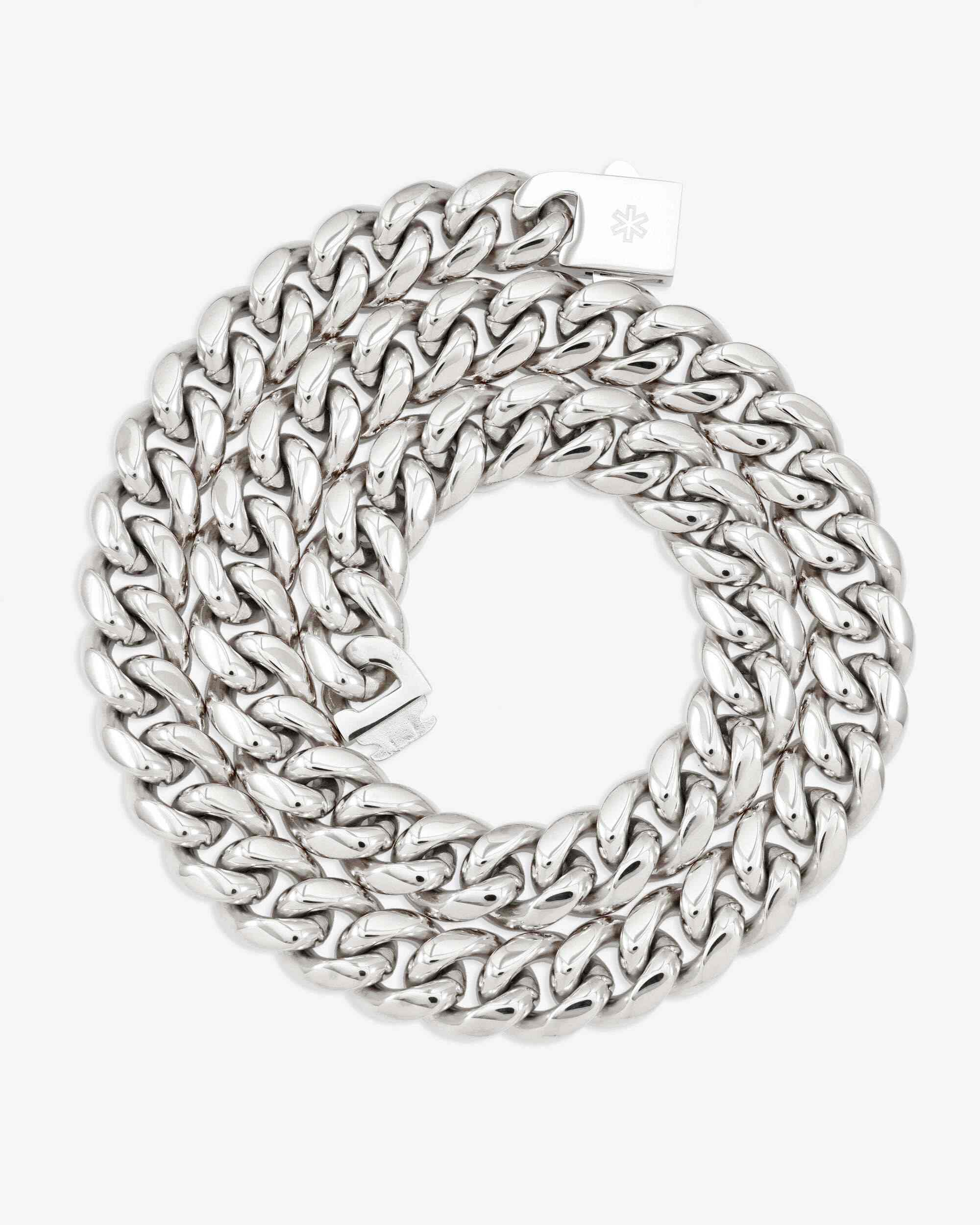 14MM Cuban Link Chain Silver (view 4 of 4)