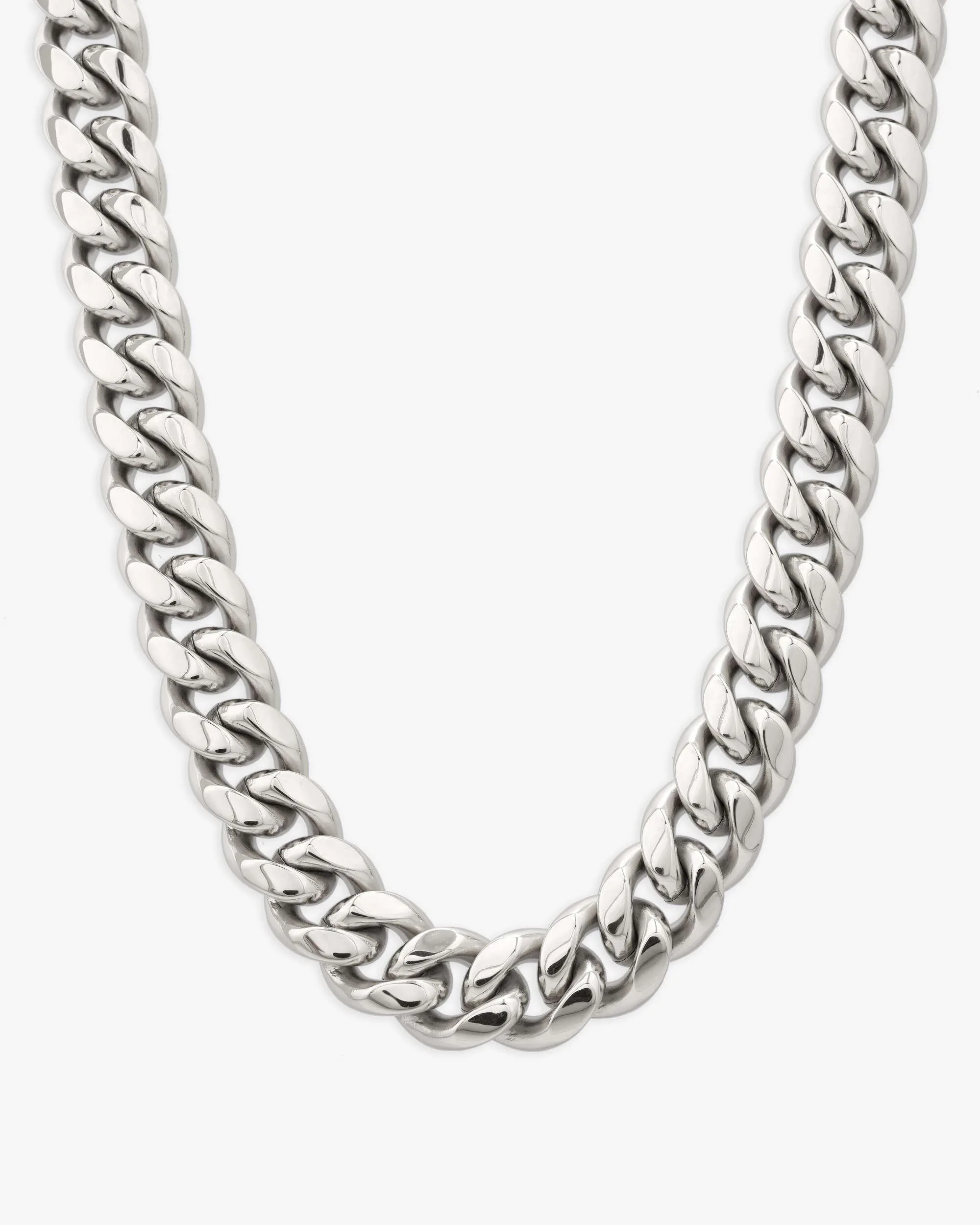 14MM Cuban Link Chain Solid 925 Silver