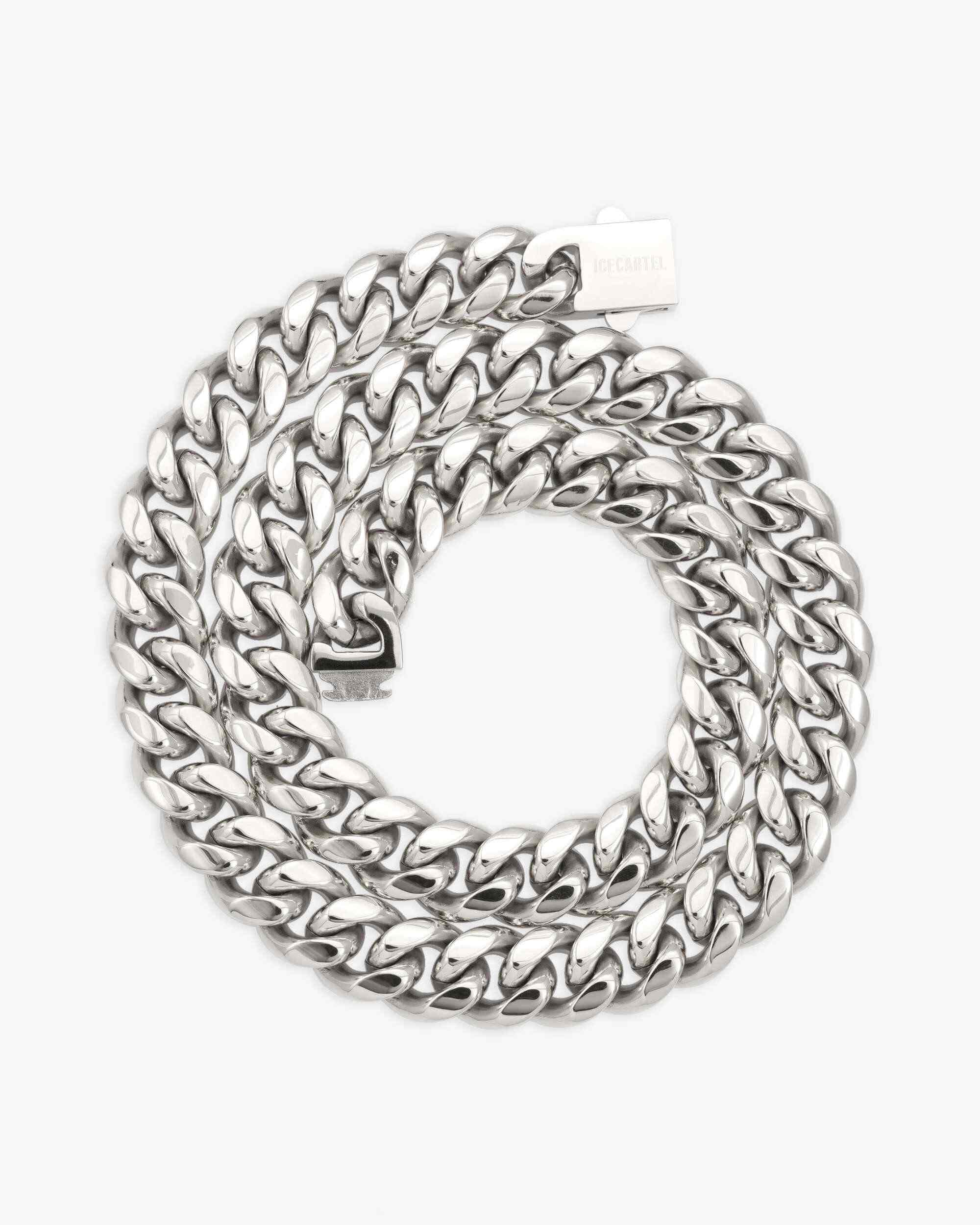 14MM Cuban Link Chain Solid 925 Silver (view 3 of 3)