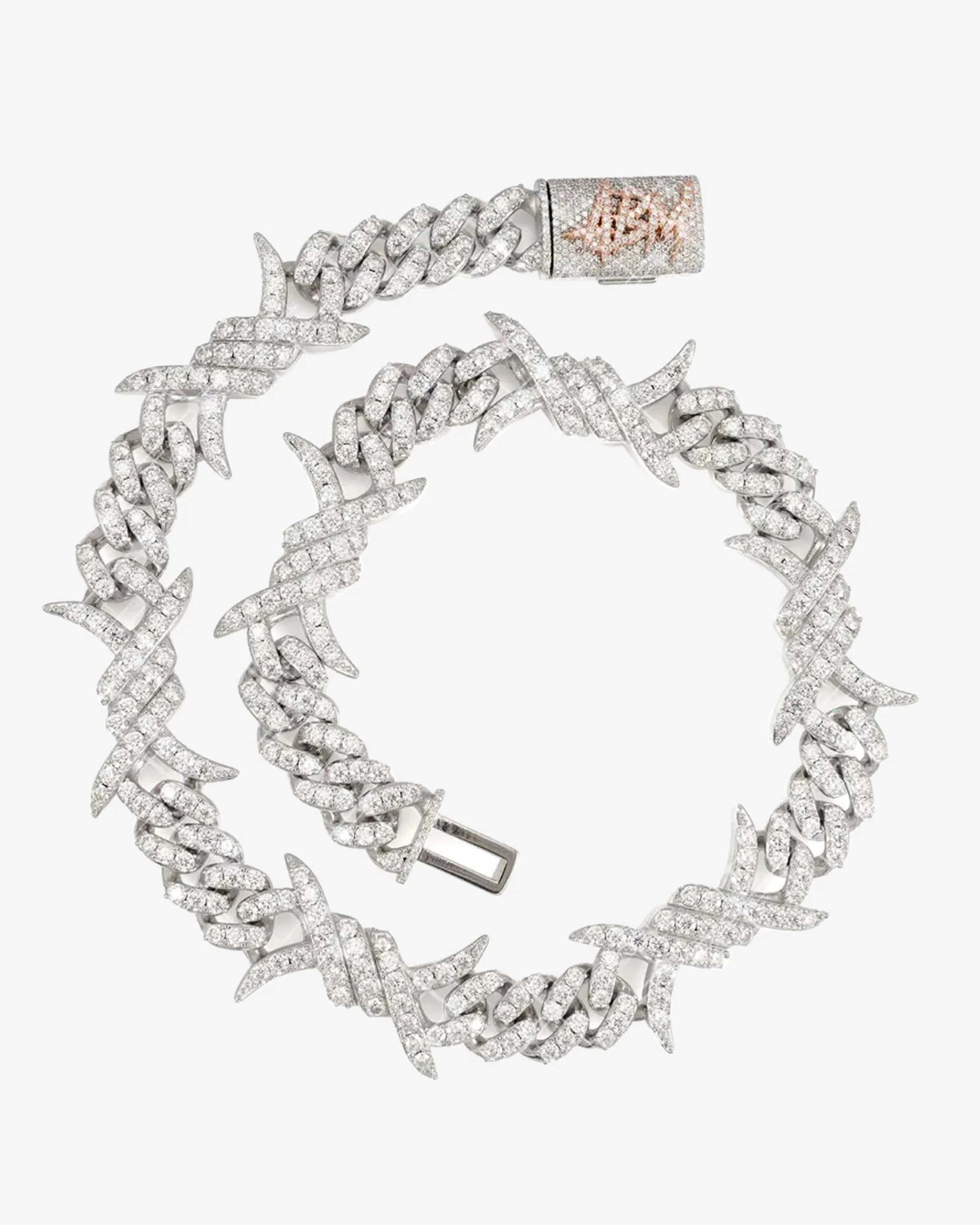 15MM CUSTOM CLASP Moissanite Spiked Link Cuban Chain 14K Gold (view 5 of 18)