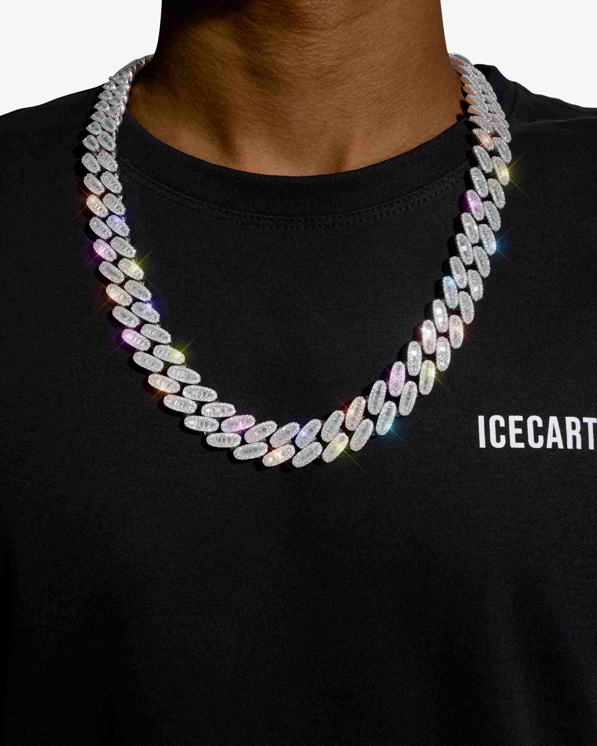 16MM Moissanite Baguette Miami Cuban Link Chain 14K Gold (view 2 of 5)
