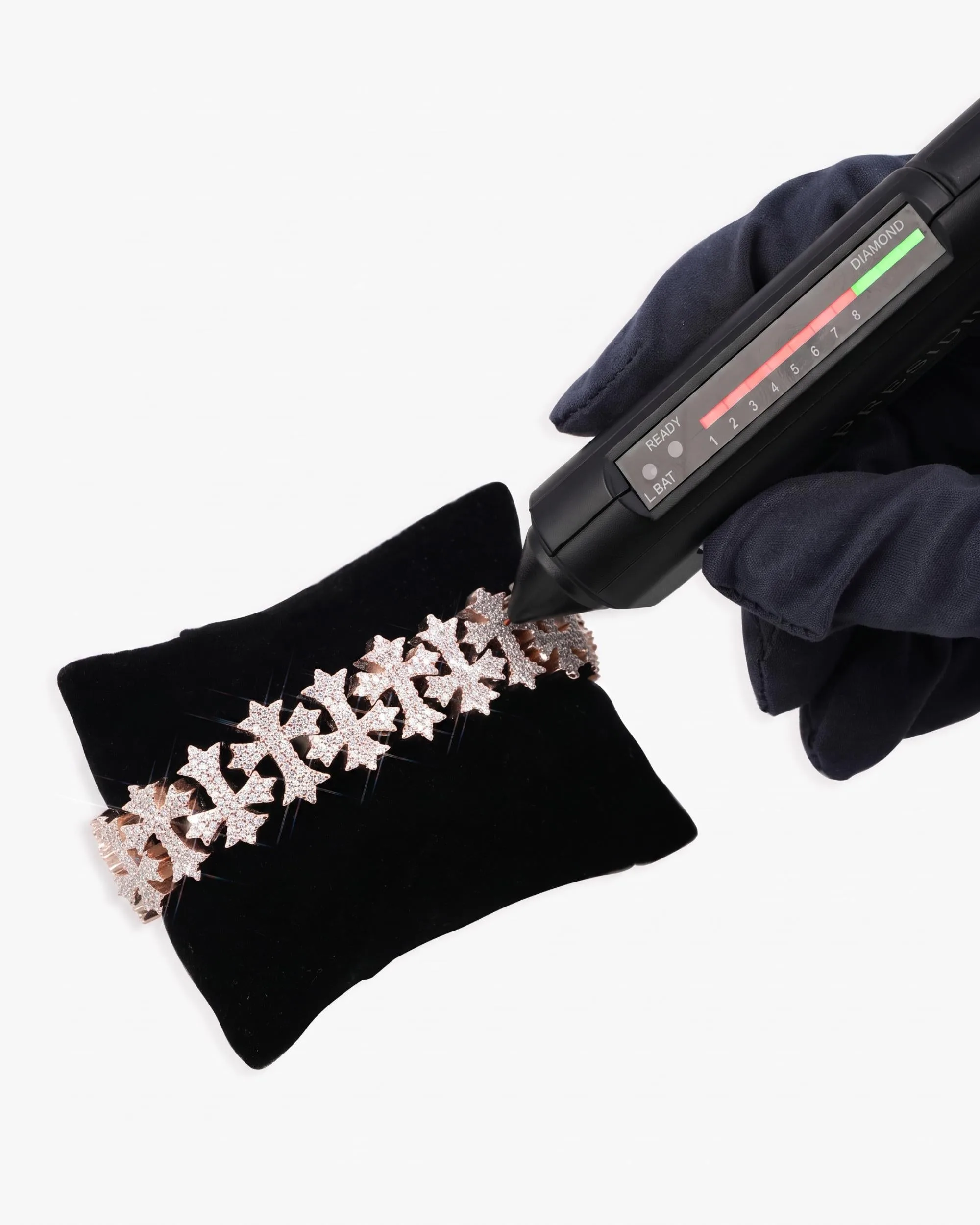 16MM Moissanite Cross Link Bracelet 14K (view 15 of 20)