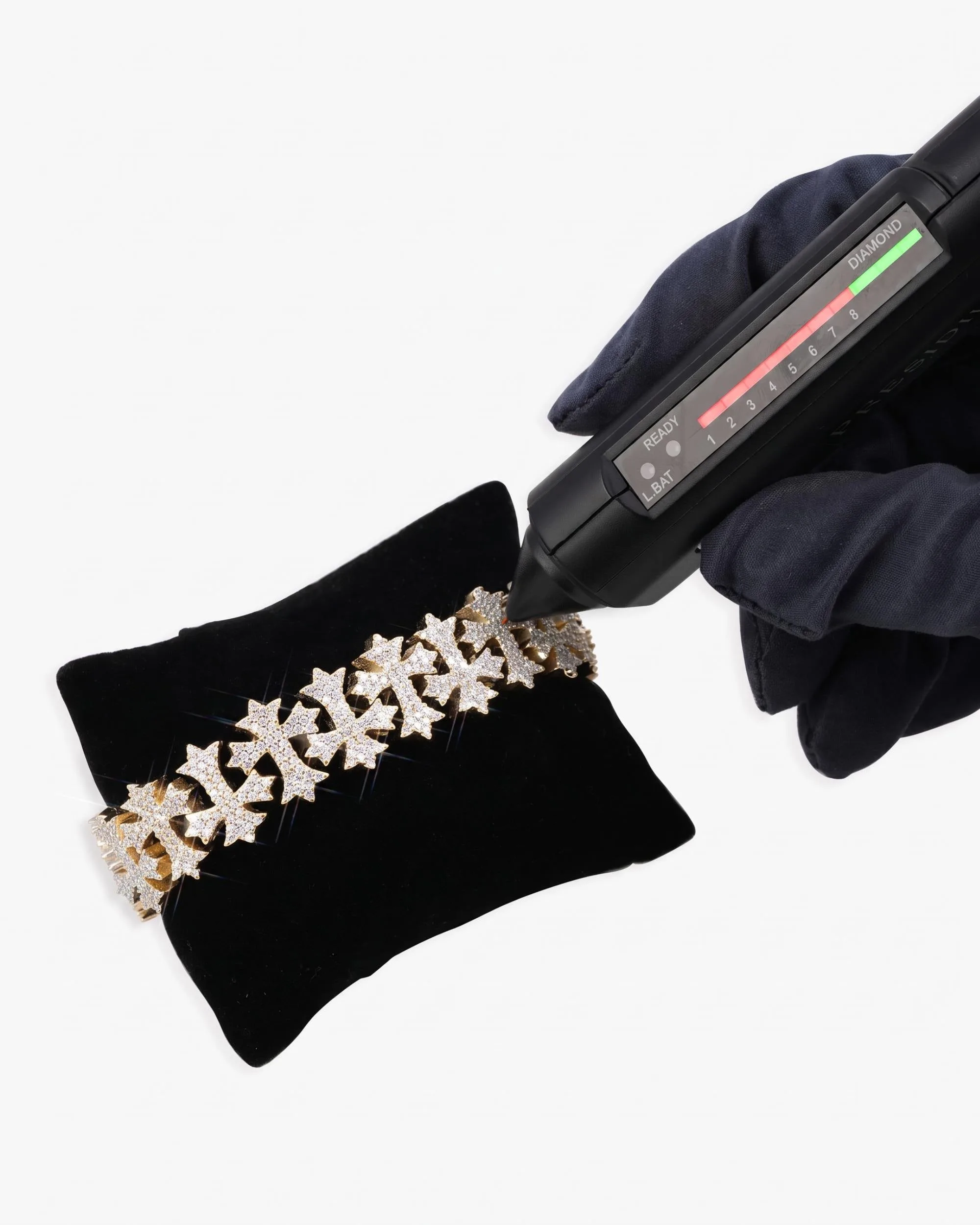 16MM Moissanite Cross Link Bracelet 14K (view 20 of 20)
