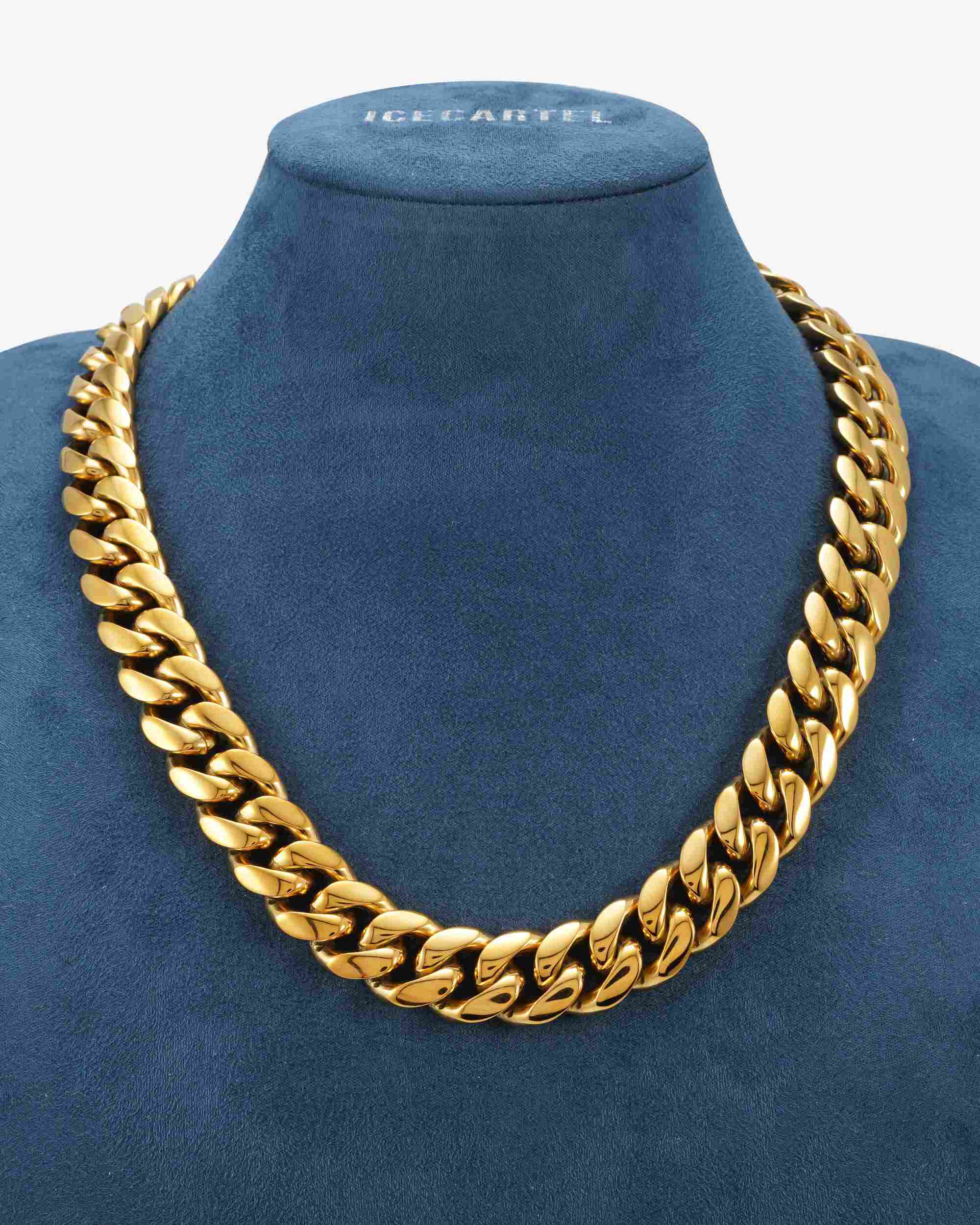 18MM Cuban Link Chain 14K Gold (view 3 of 6)