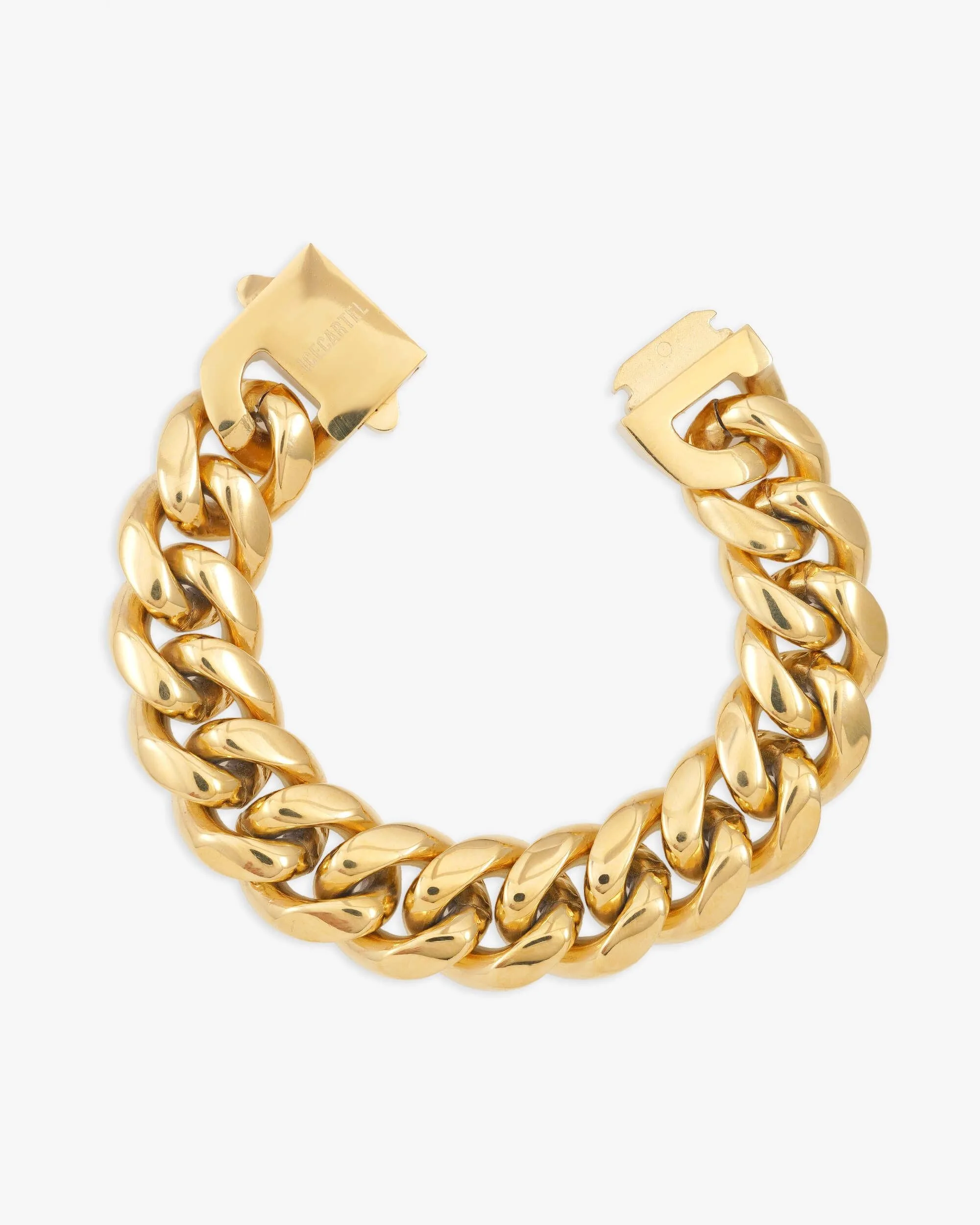 18MM Cuban Link Chain and Bracelet Bundle 14K Gold (view 4 of 5)
