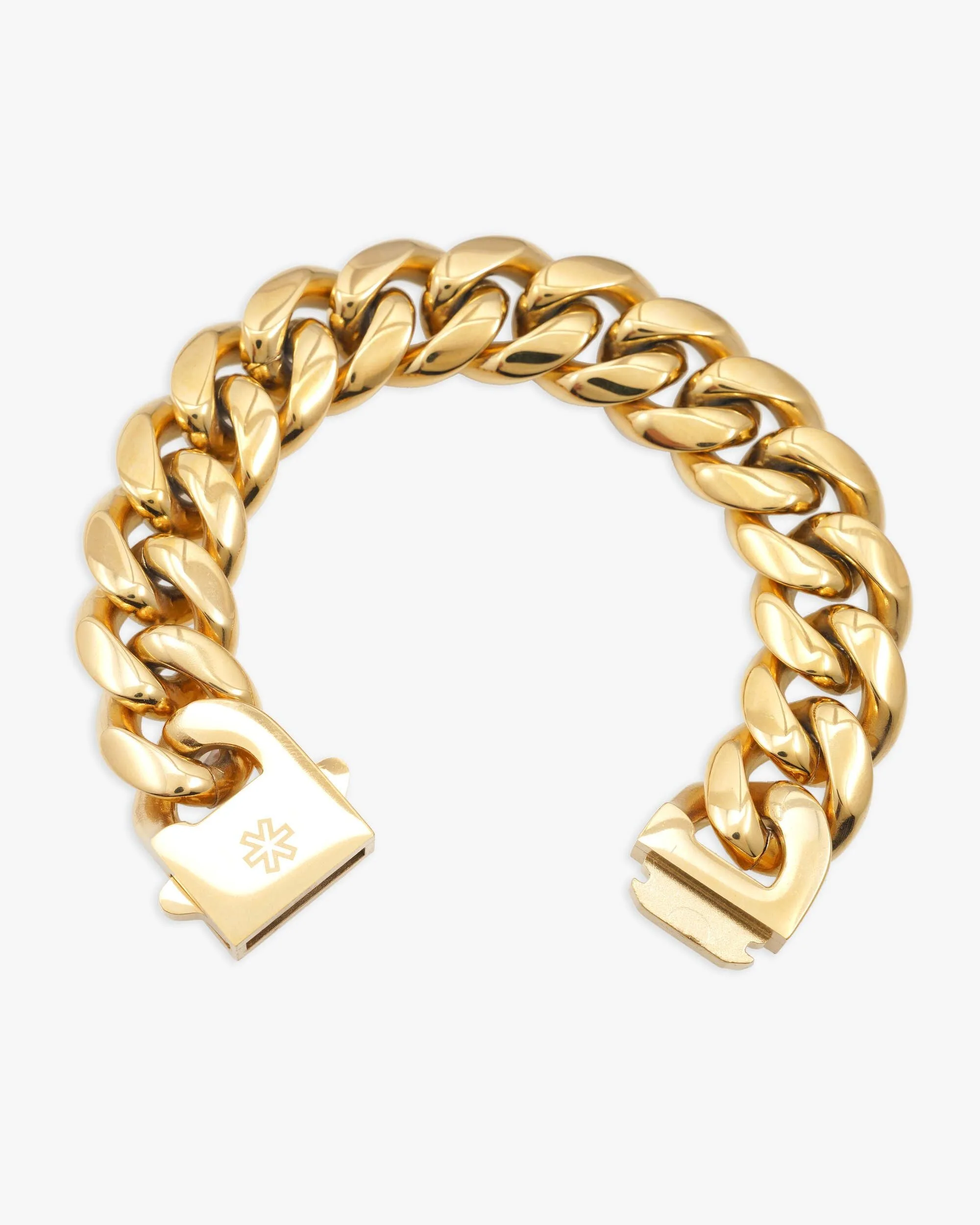 18MM Cuban Link Chain and Bracelet Bundle 14K Gold (view 5 of 5)
