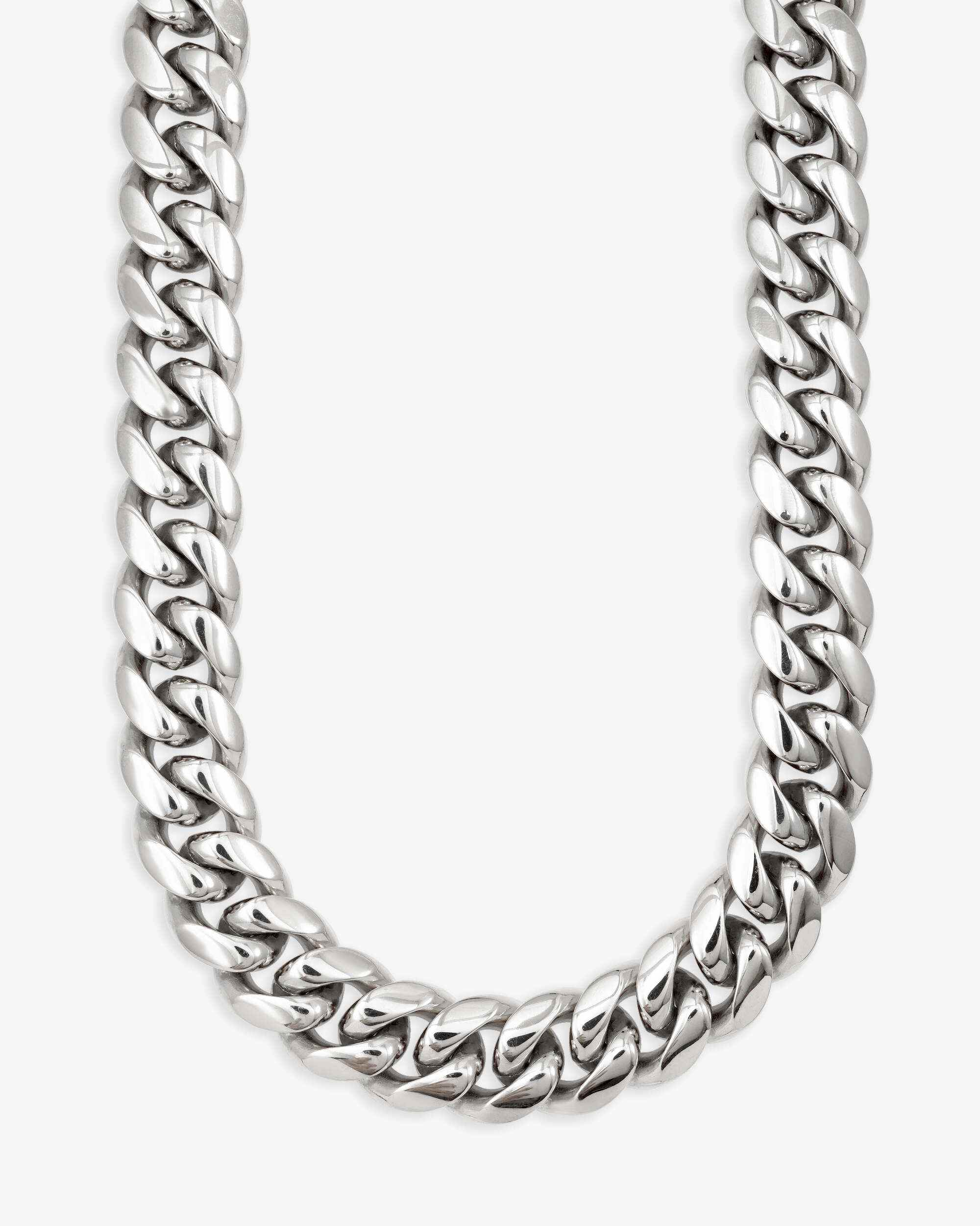 18MM Cuban Link Chain Silver