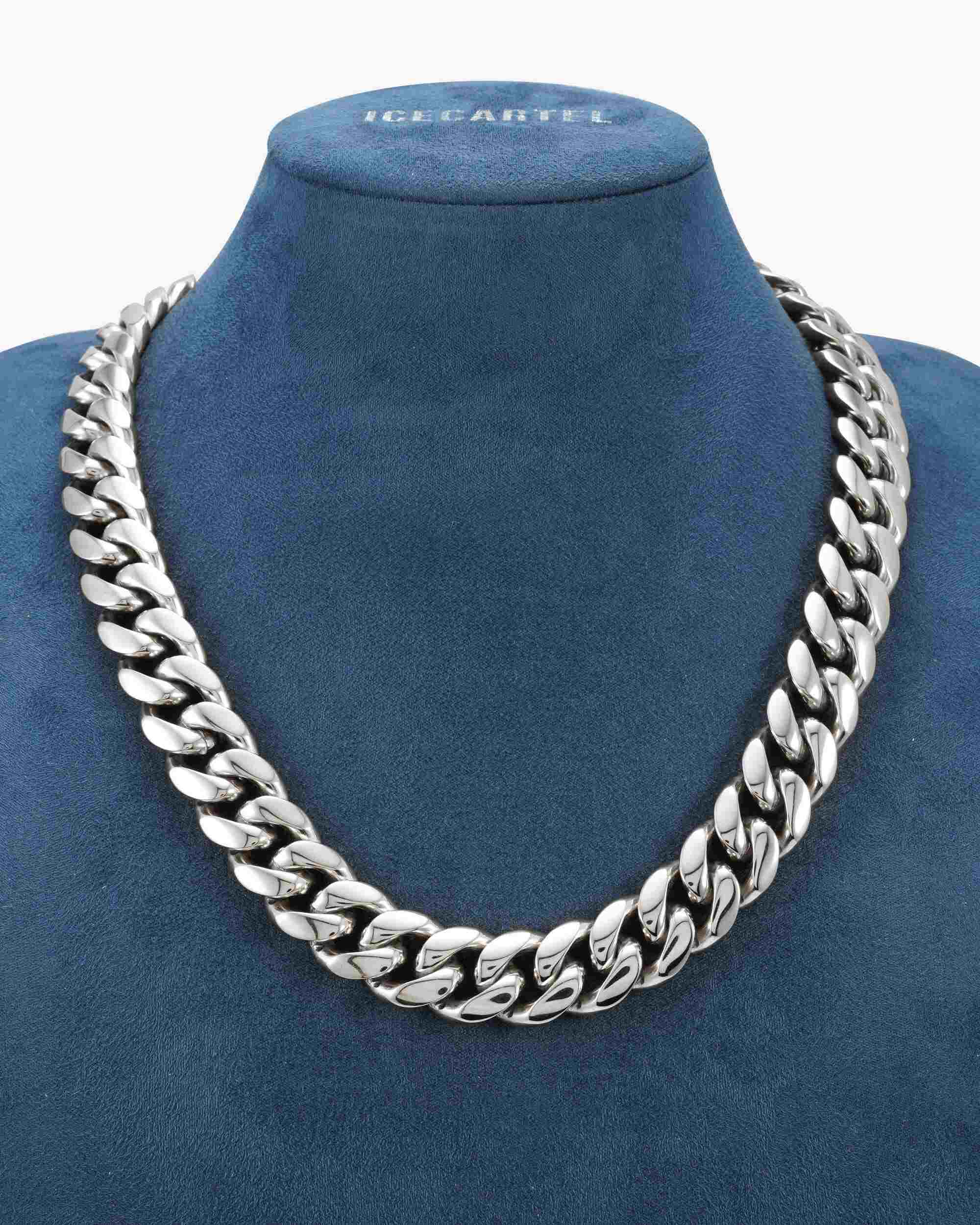 18MM Cuban Link Chain Silver (view 3 of 6)