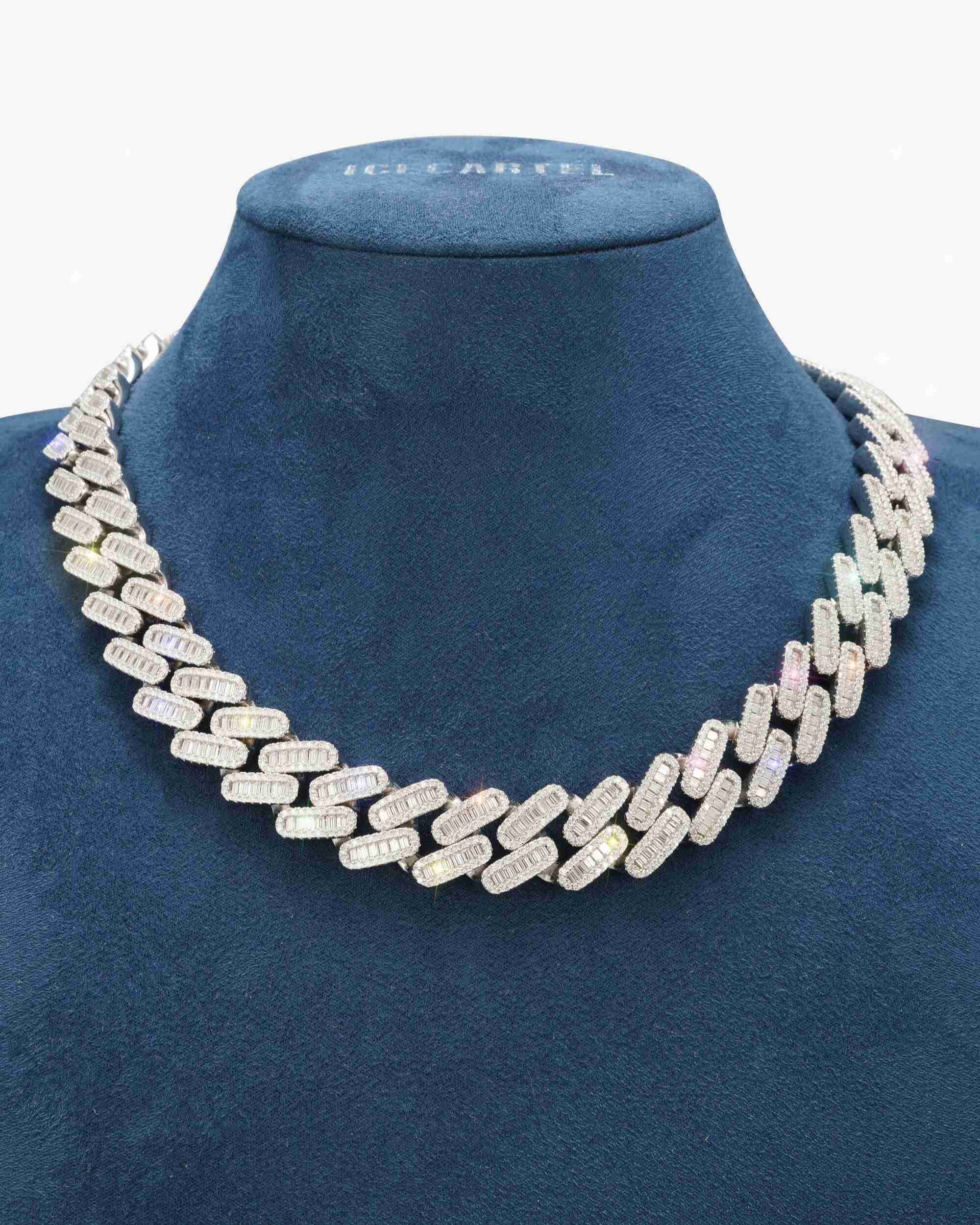 18MM Baguette Moissanite Miami Cuban Link Chain 14K Gold (view 2 of 5)