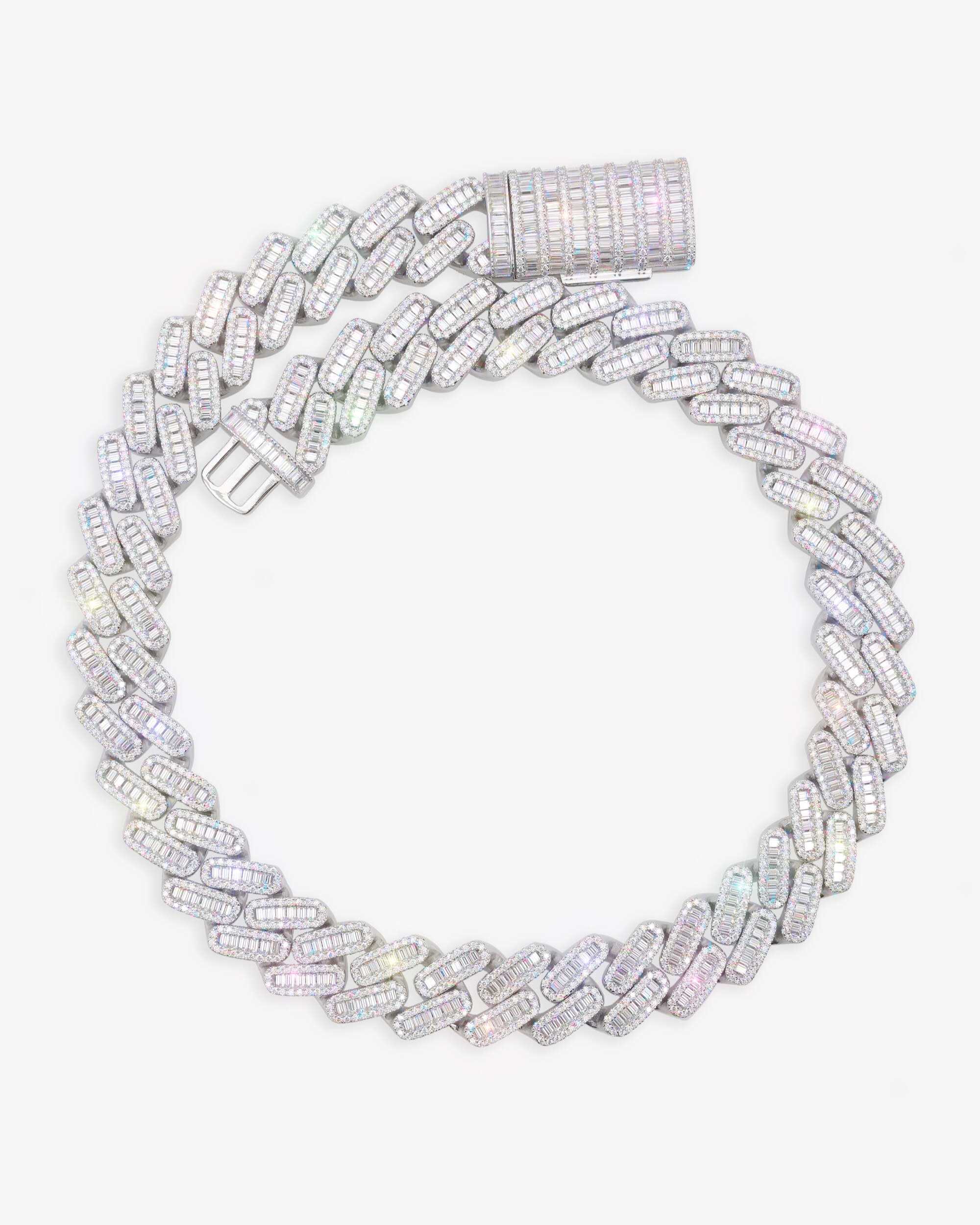 18MM Baguette Moissanite Miami Cuban Link Chain 14K Gold (view 4 of 5)