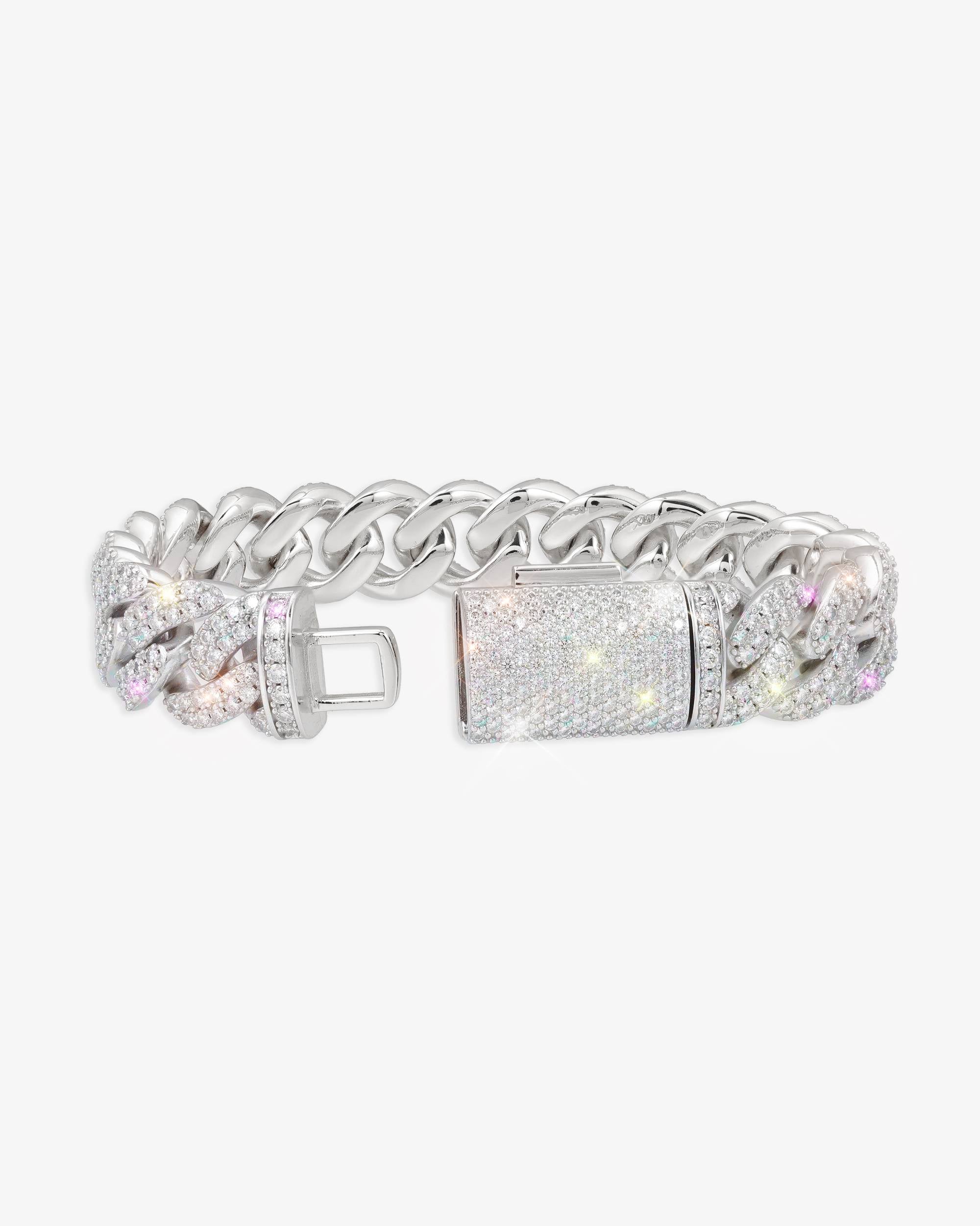 15MM Moissanite Miami Cuban Link Bracelet 14K Gold (view 4 of 15)