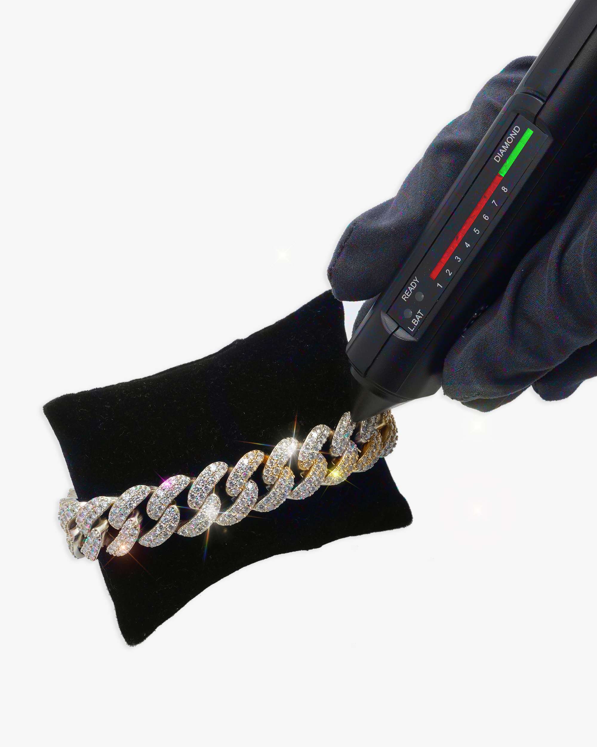 15MM Moissanite Miami Cuban Link Bracelet 14K Gold (view 10 of 15)