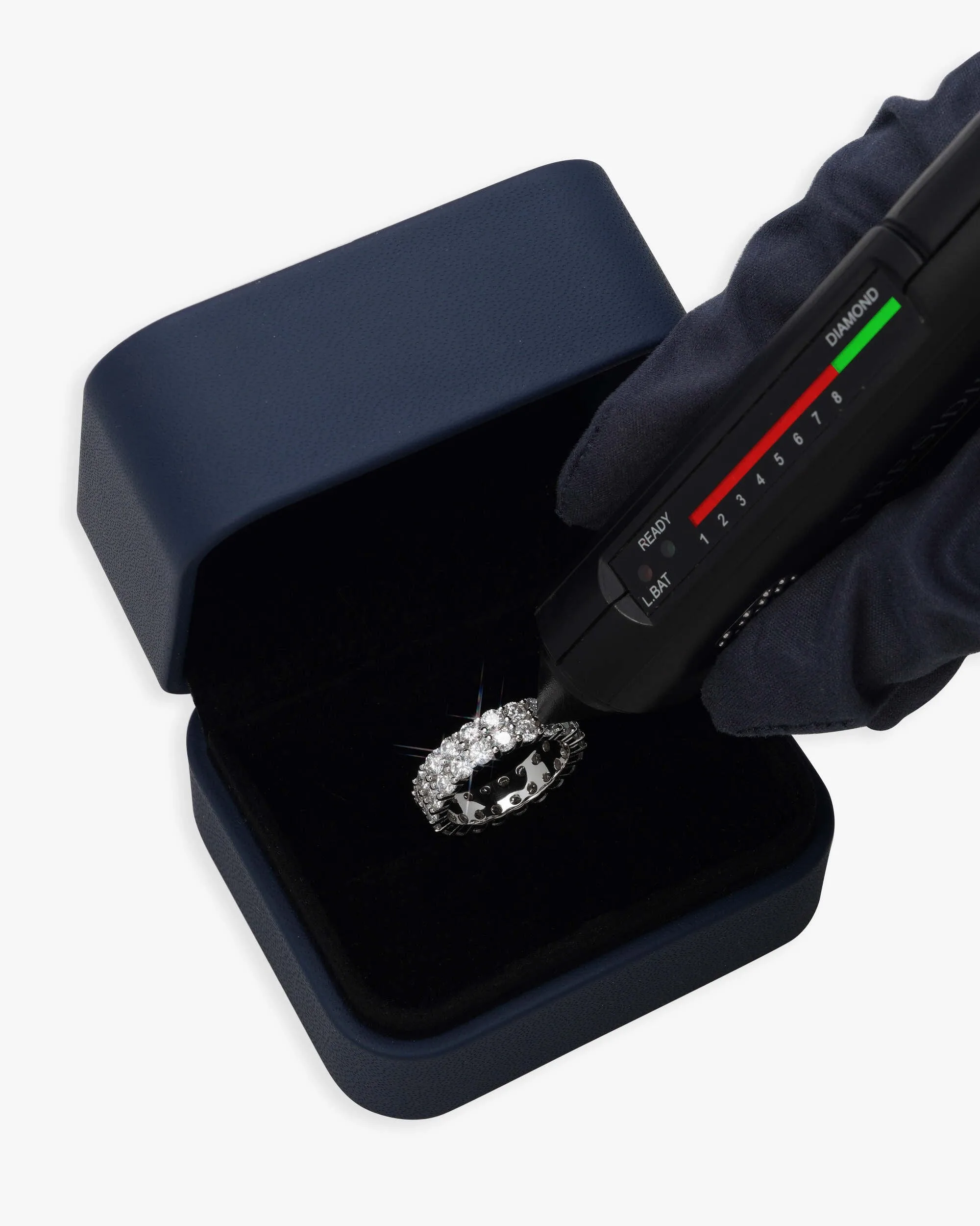 2-Row Moissanite Band Ring 14K Gold (view 7 of 7)