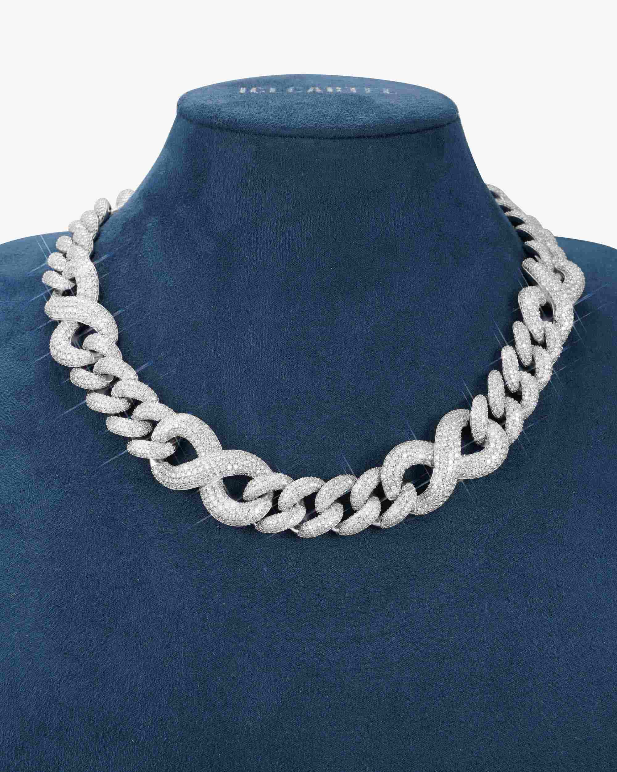 20MM Moissanite Infinity Link Chain 14K Gold (view 3 of 26)