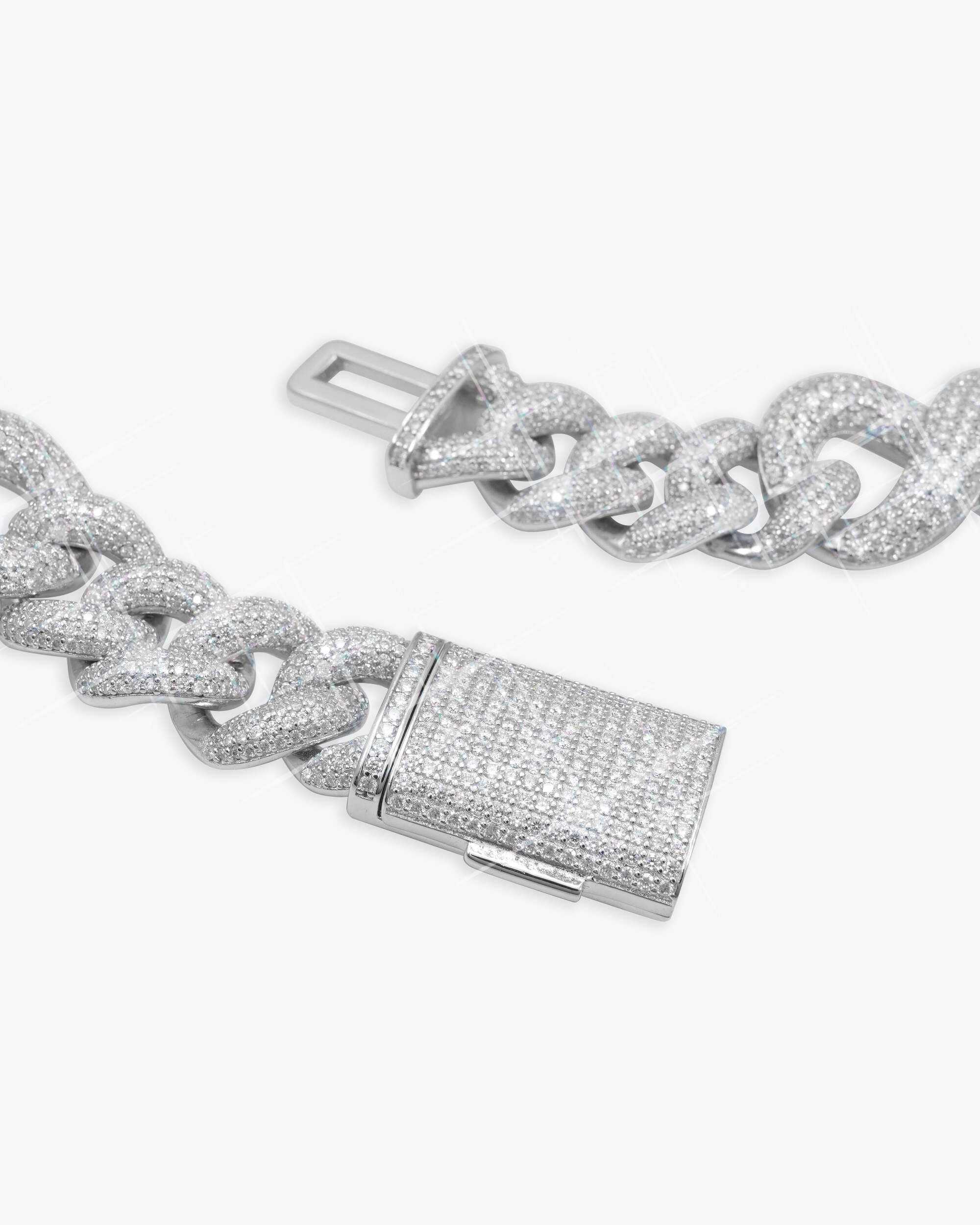 20MM Moissanite Infinity Link Chain 14K Gold (view 4 of 26)