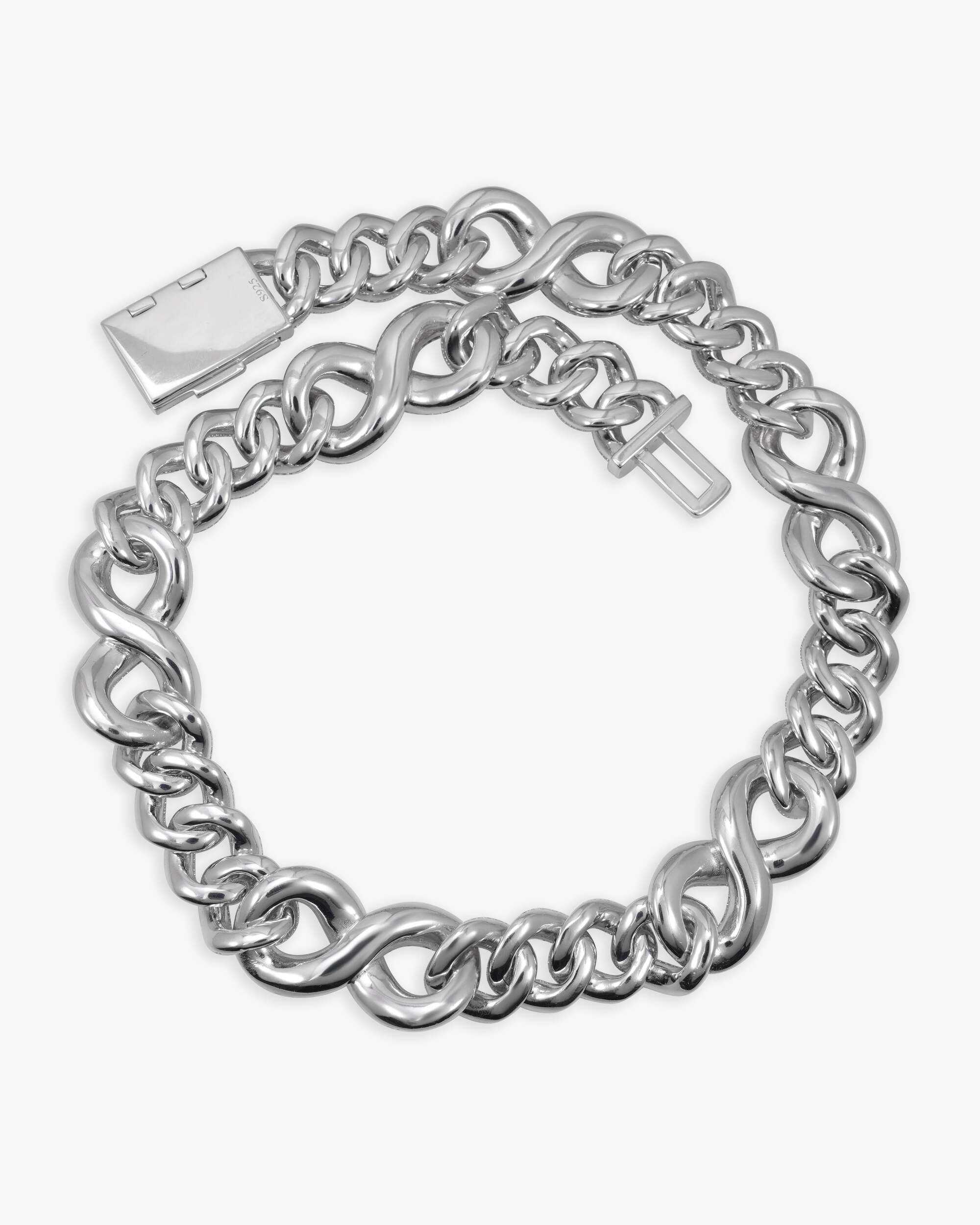 20MM Moissanite Infinity Link Chain 14K Gold (view 6 of 26)