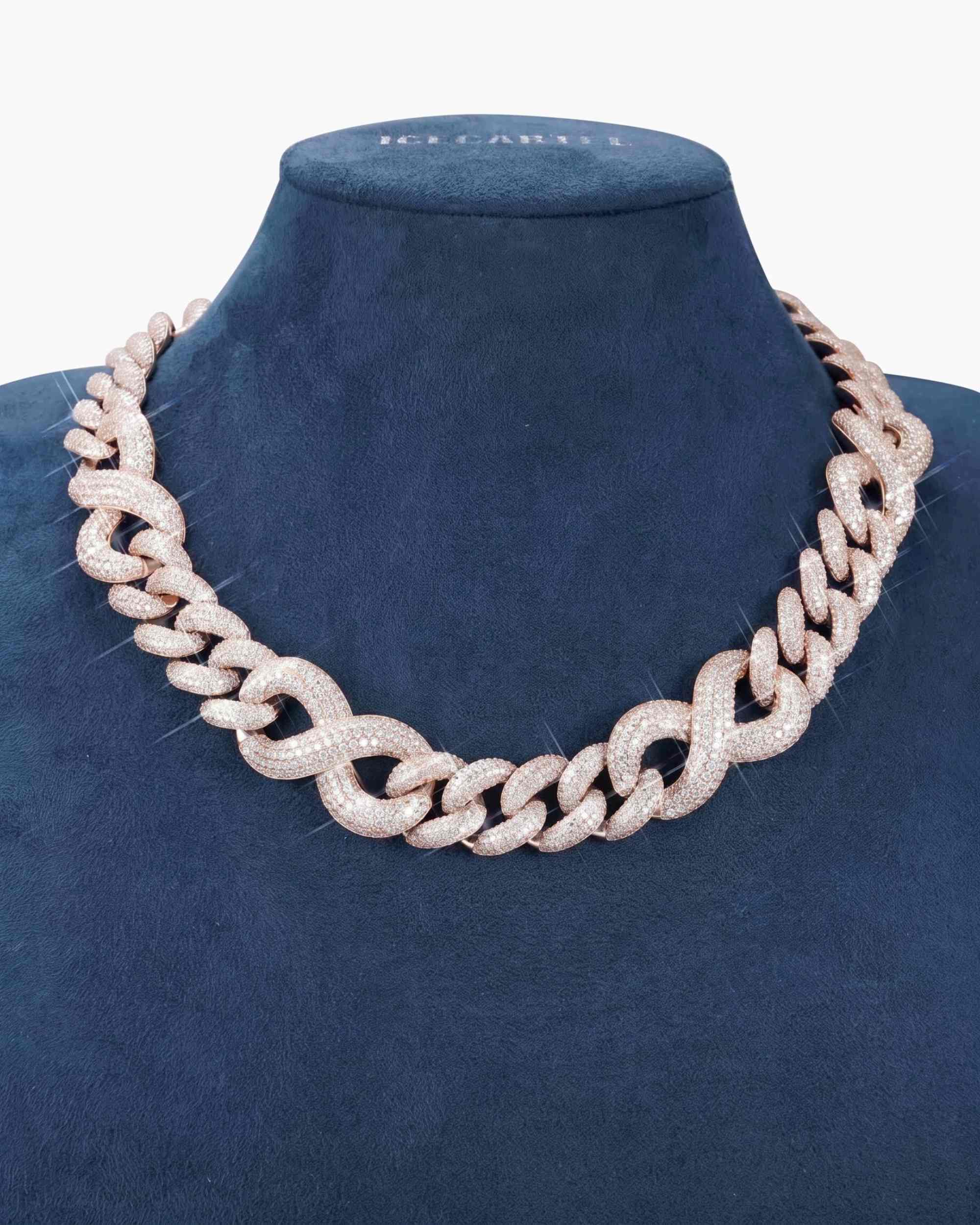 20MM Moissanite Infinity Link Chain 14K Gold (view 9 of 26)