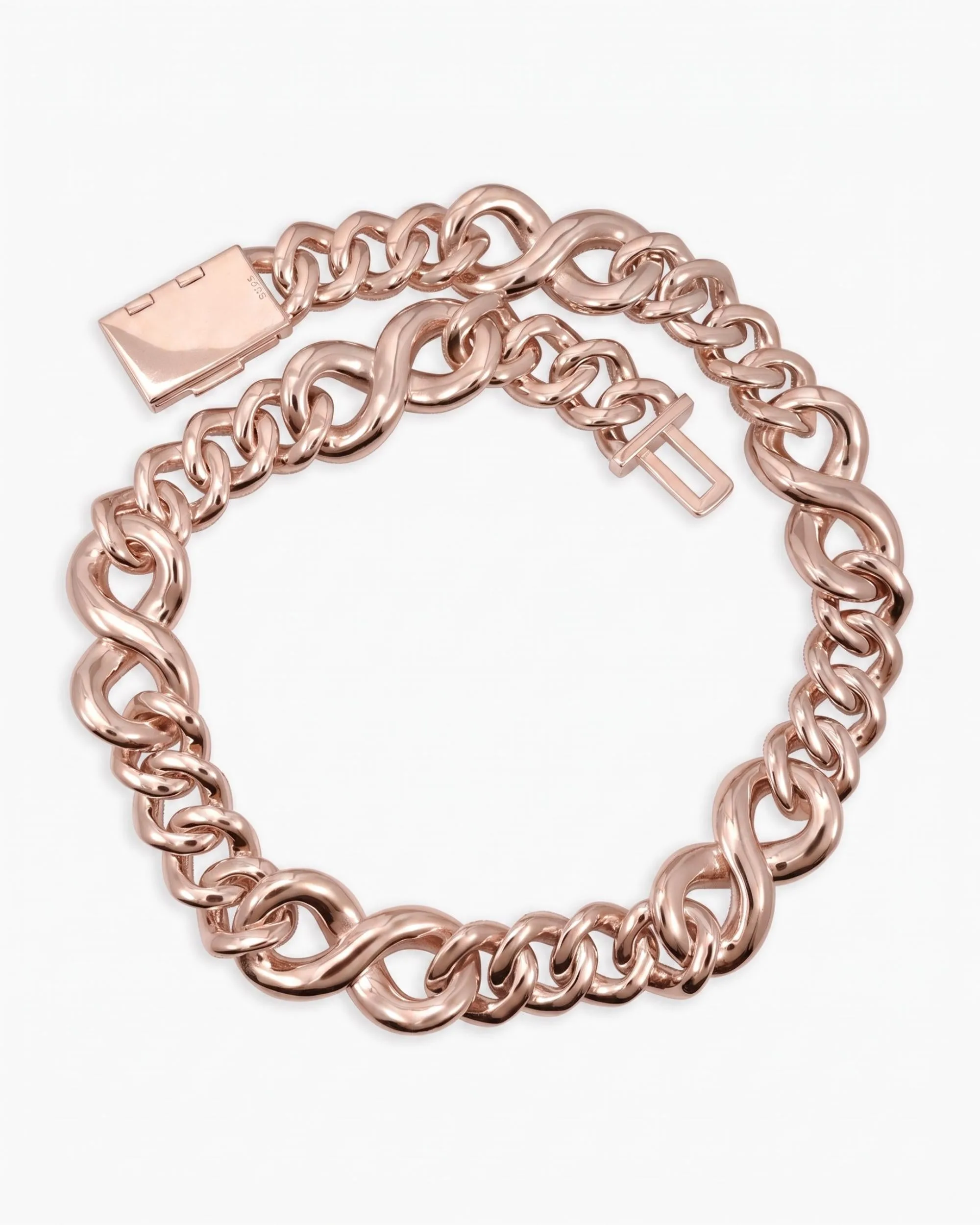 20MM Moissanite Infinity Link Chain 14K Gold (view 12 of 26)