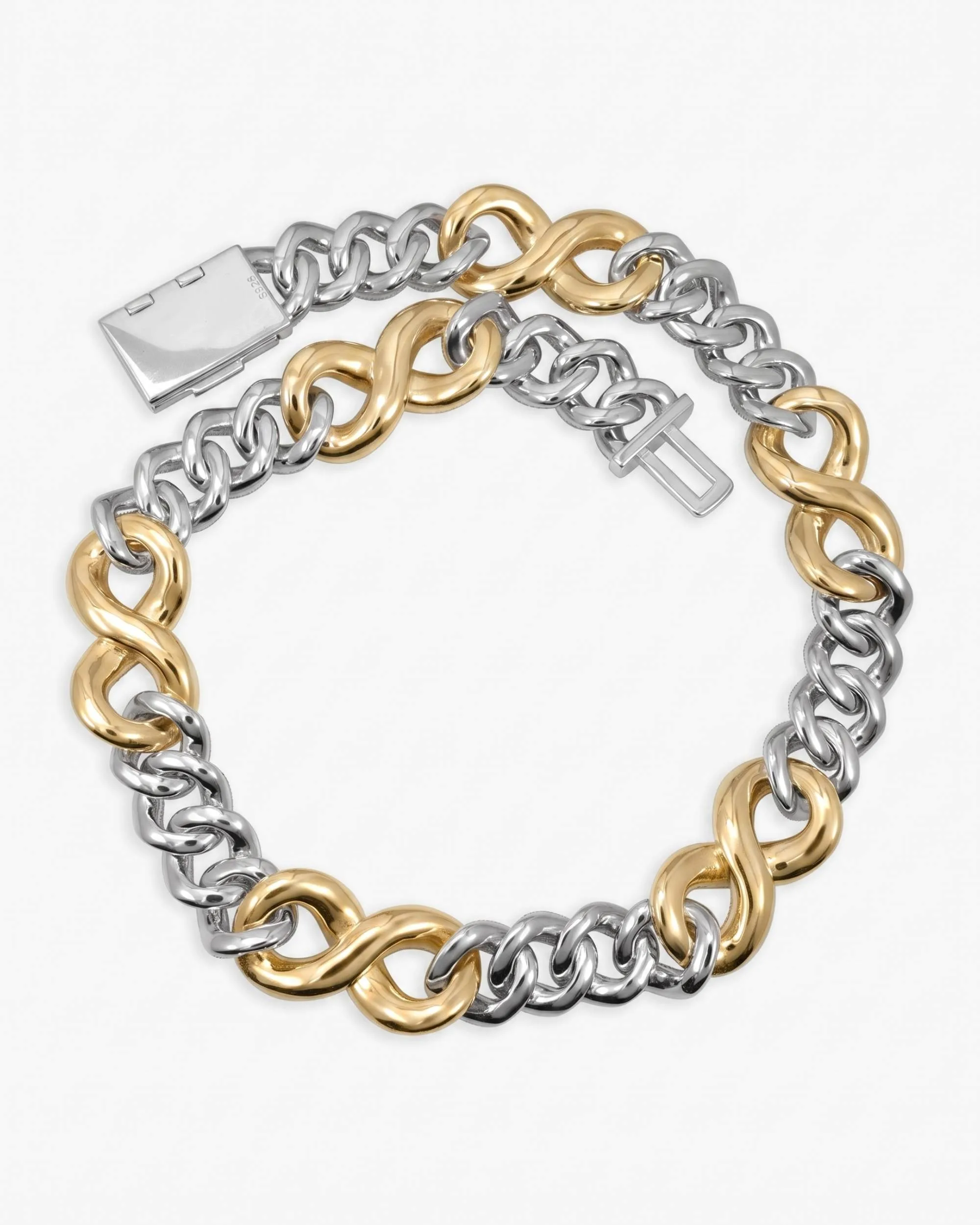 20MM Moissanite Infinity Link Chain 14K Gold (view 25 of 26)