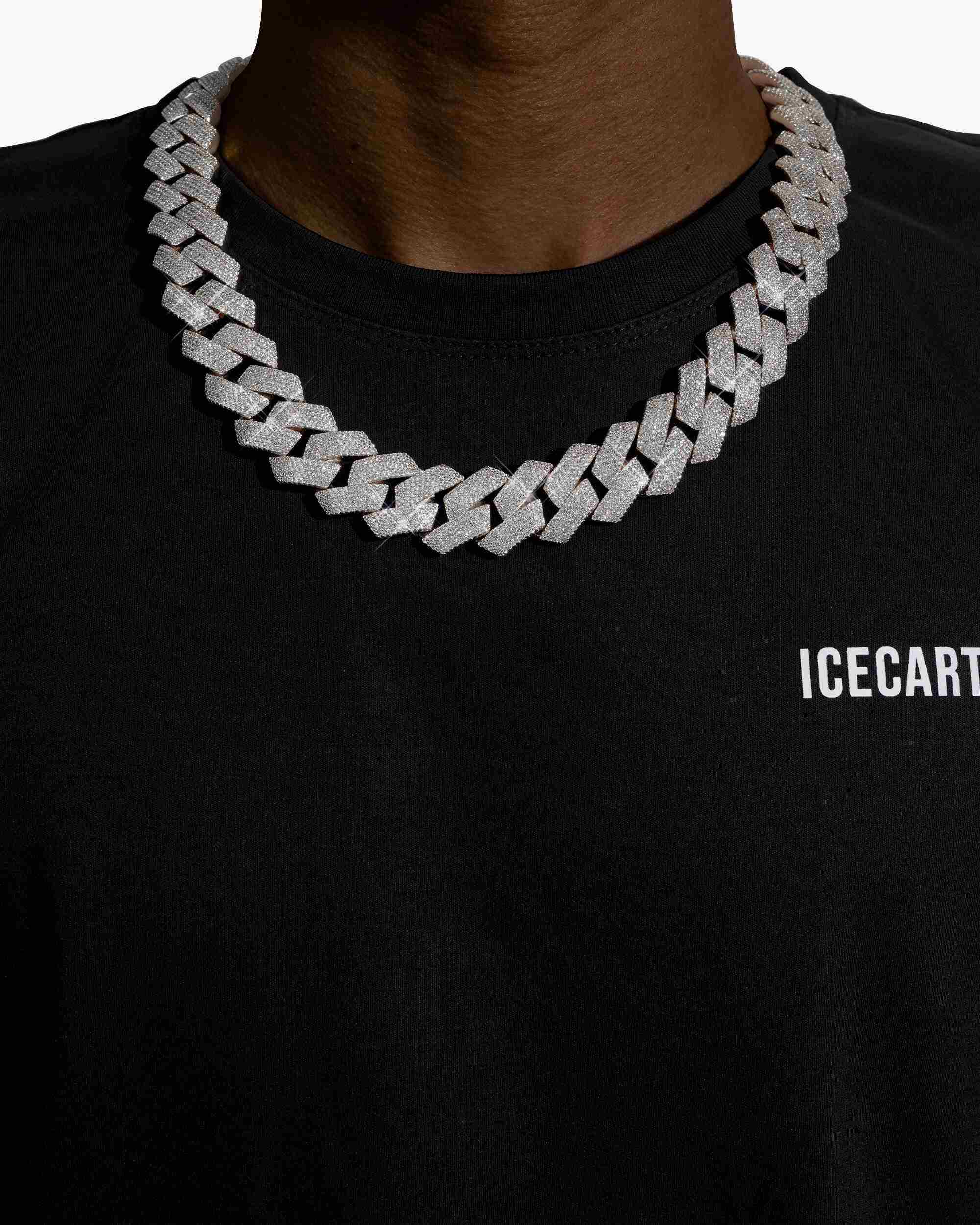 20MM Iced Out VVS Cuban Link Chain and Bracelet Bundle 14K Gold (view 8 of 17)