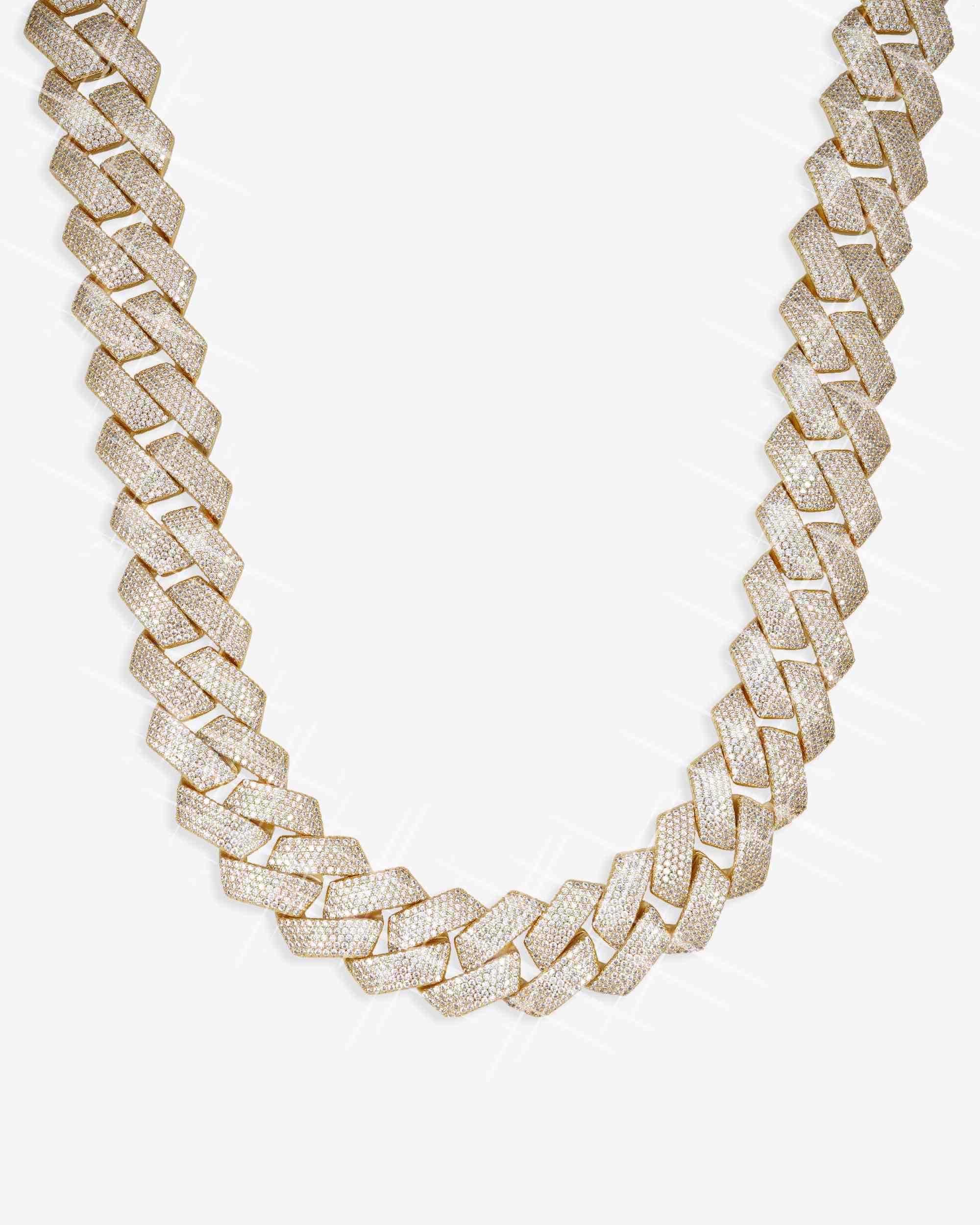 20MM Iced Out VVS Cuban Link Chain and Bracelet Bundle 14K Gold (view 12 of 17)