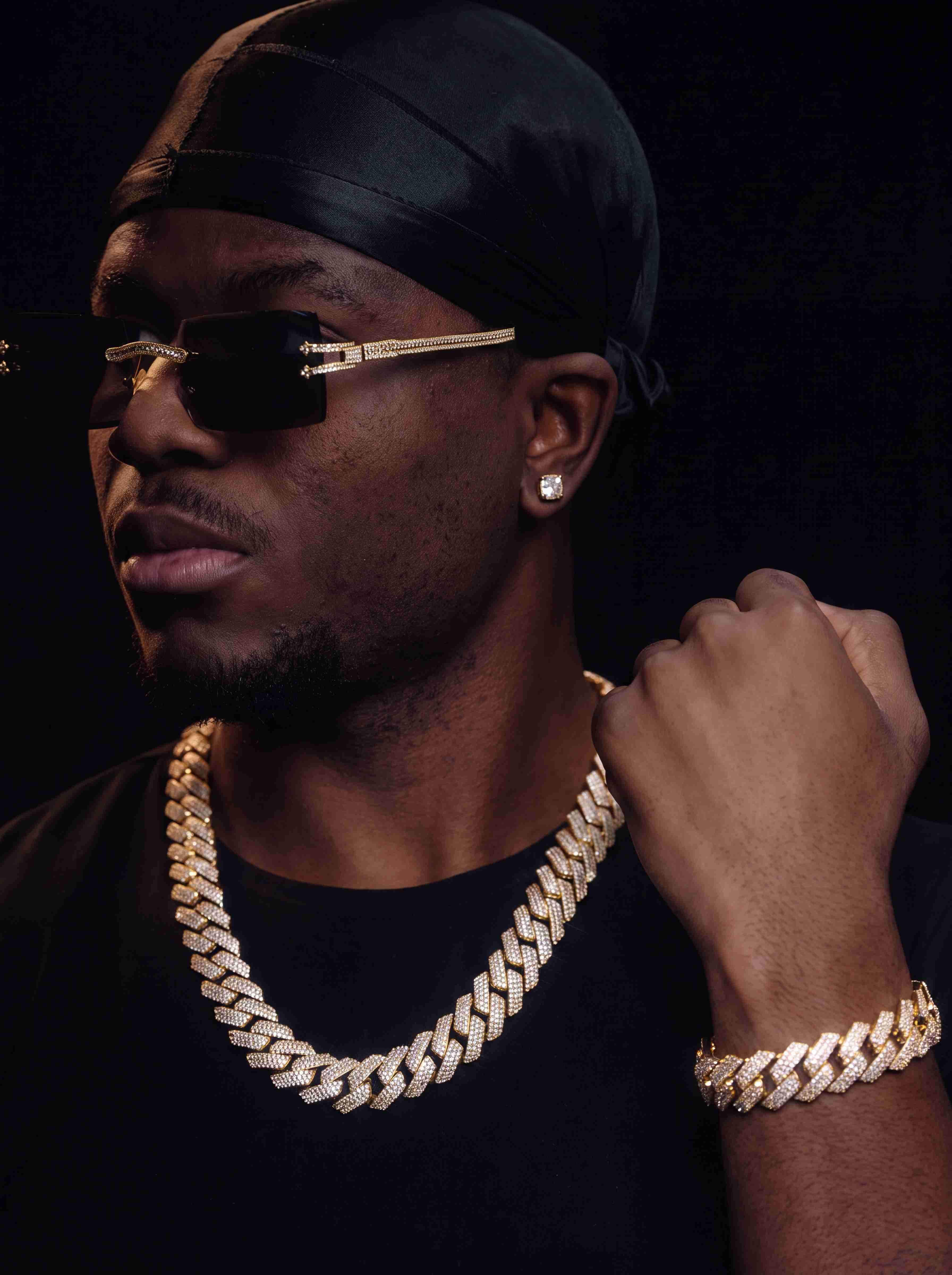 20MM Iced Out VVS Cuban Link Chain and Bracelet Bundle 14K Gold (view 16 of 17)