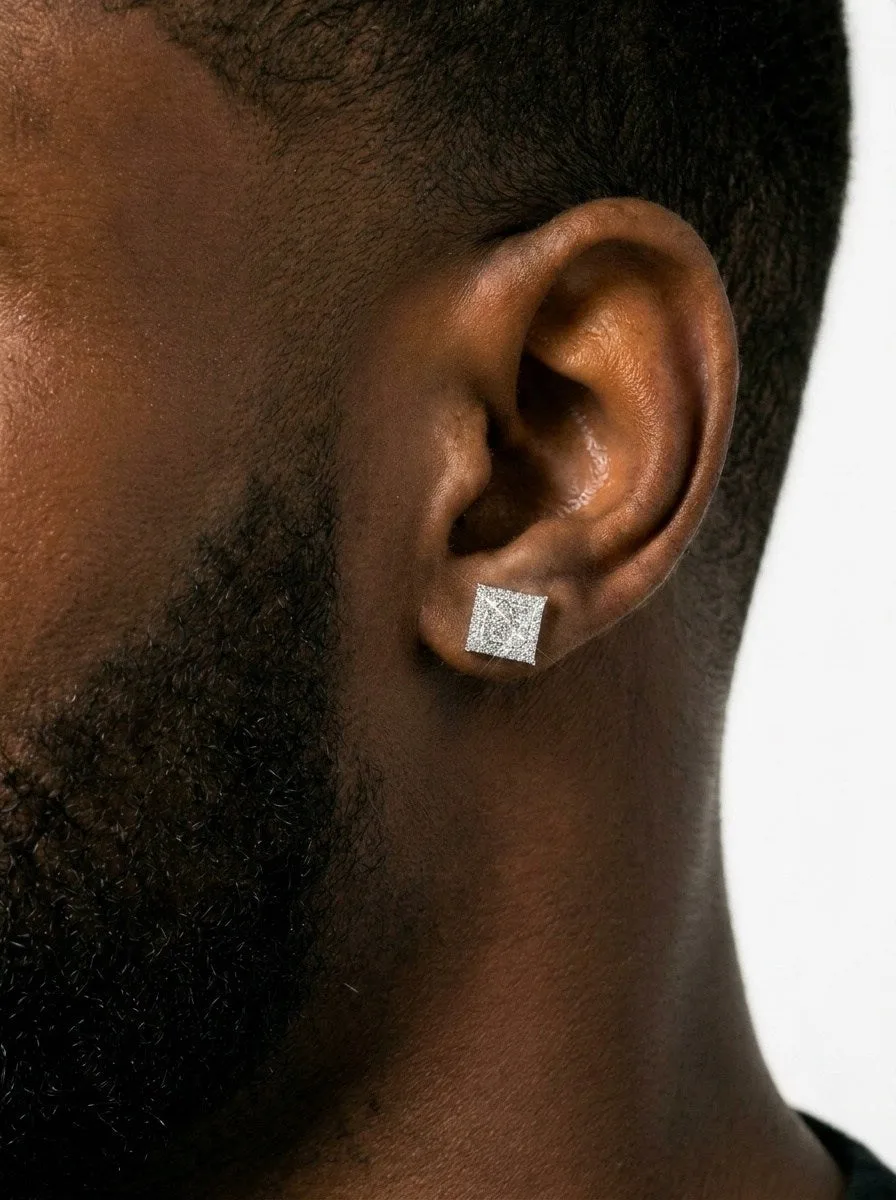 3-Layer Moissanite Halo Earrings 14K Gold (view 2 of 4)
